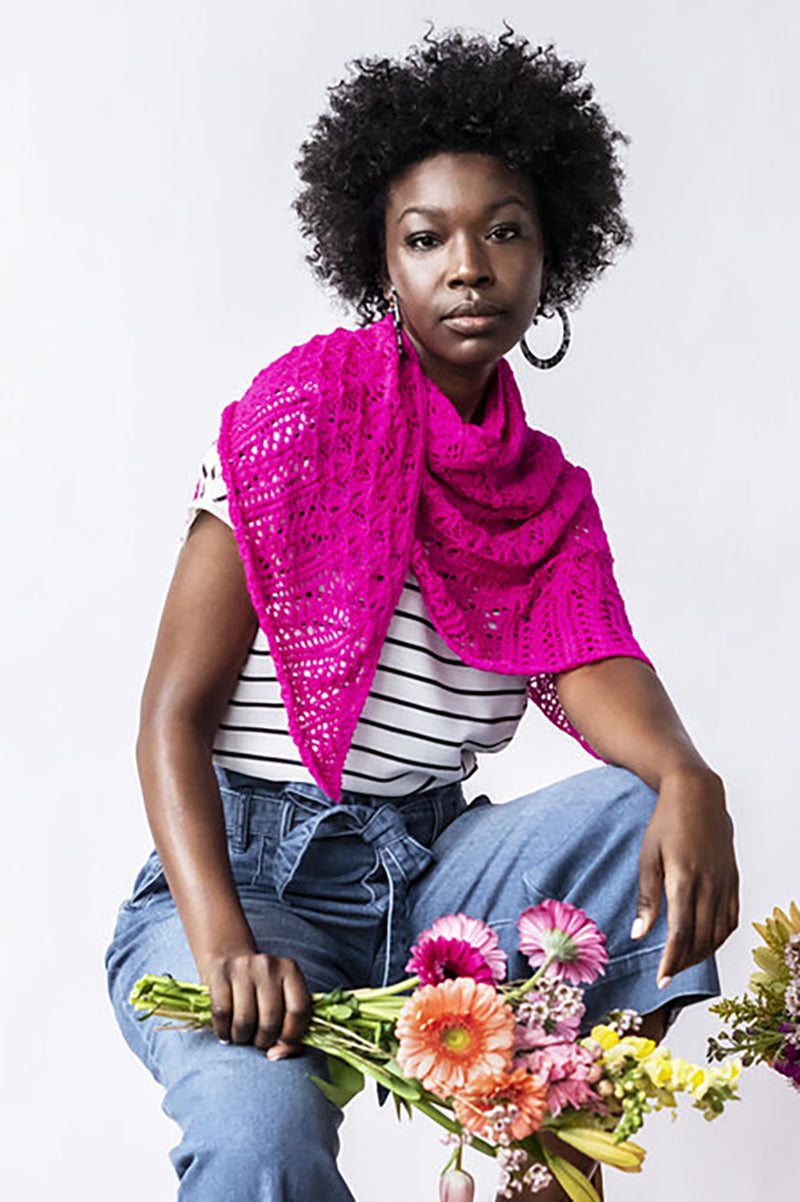 Kelbourne Woolens Exclusive Parquet Pattern Collection - Triangular Lace Shawl PDF Download