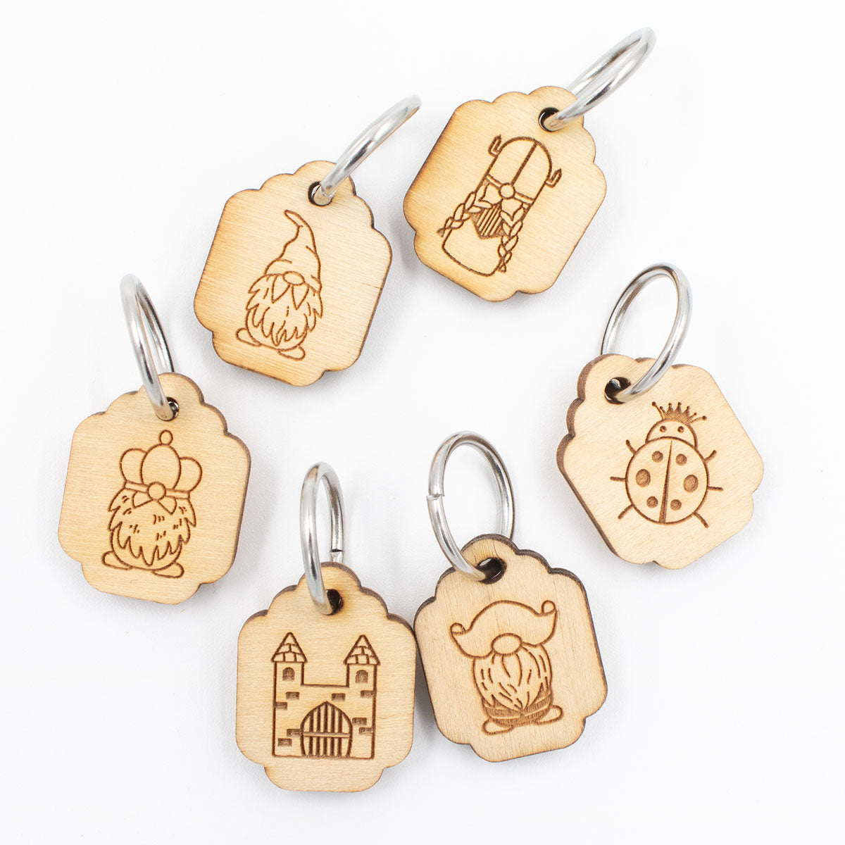 Katrinkles Colorful Stitch Markers - Adorable Gnomes