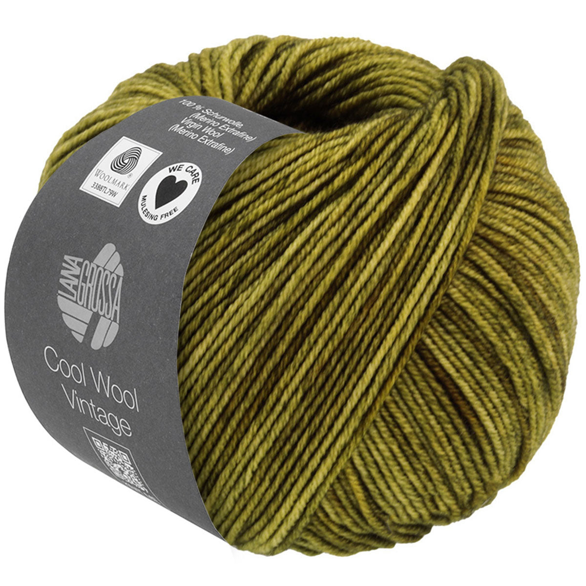 Lana Grossa Premium Cool Wool Vintage Yarn - 7361 Olive