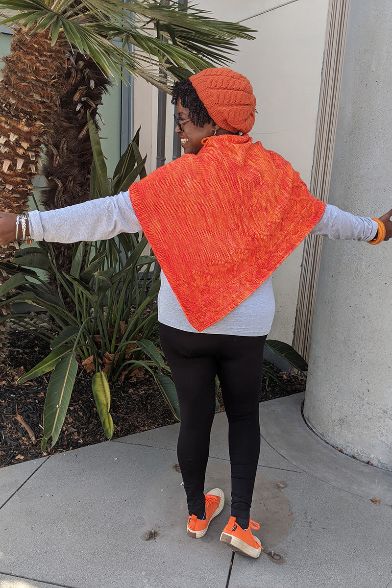 Jimmy Beans Wool Exclusive PDF Patterns - Orange Love Poncho - Instant PDF Download