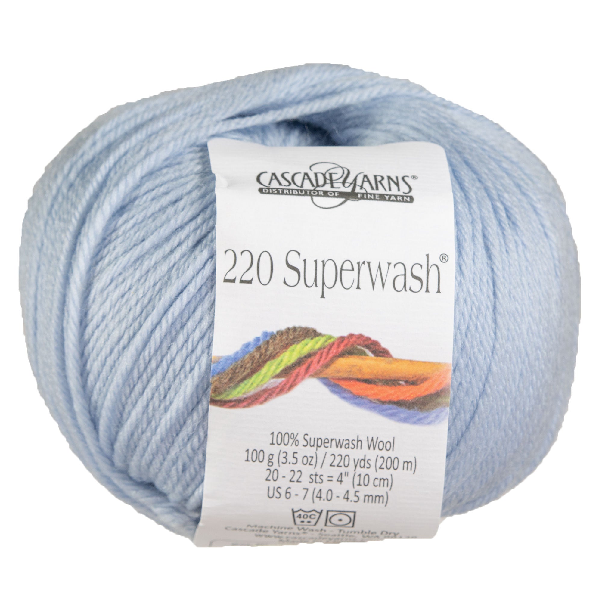 Cascade Yarns 220 Superwash Yarn - Premium 100% Superwash Peruvian Highland Wool in 0279 Sterling Blue