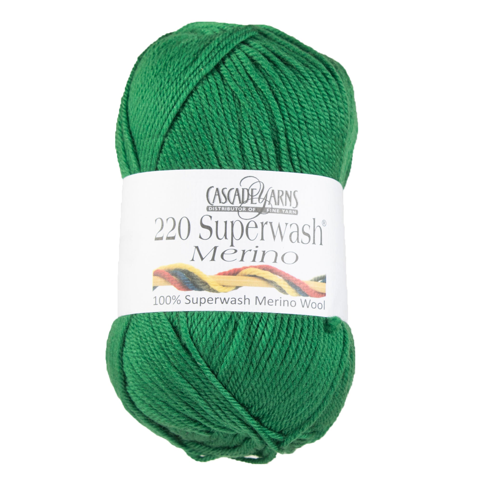 Cascade Yarns 220 Superwash Merino Yarn - Premium 016 Verdant Green for All Projects