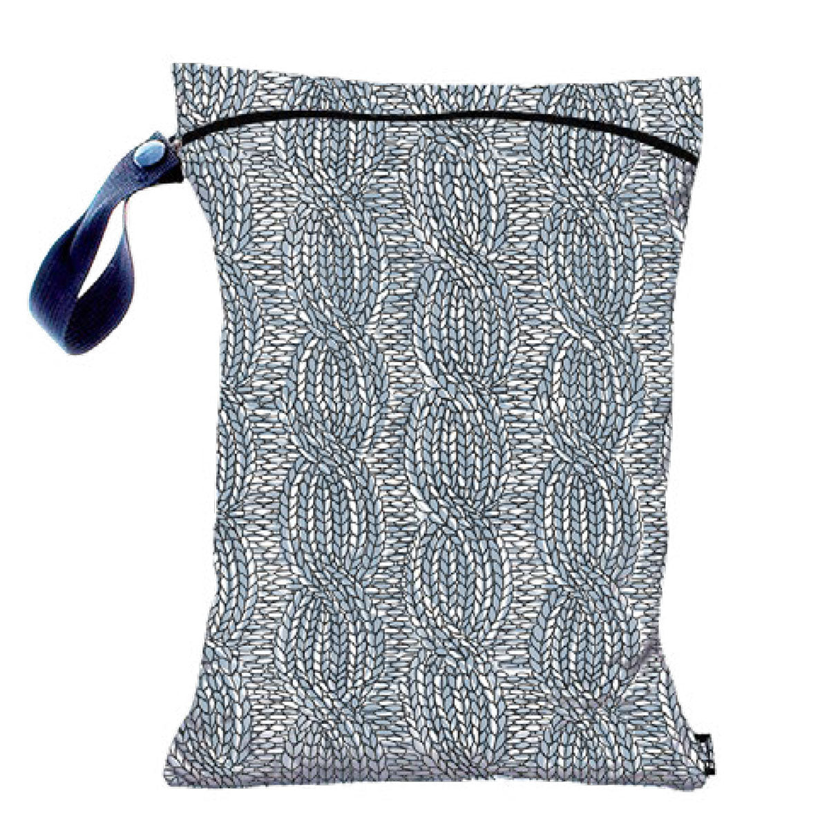 Gleener S'Wet Waterproof Gray Knit Cables Wet/Dry Storage Bag
