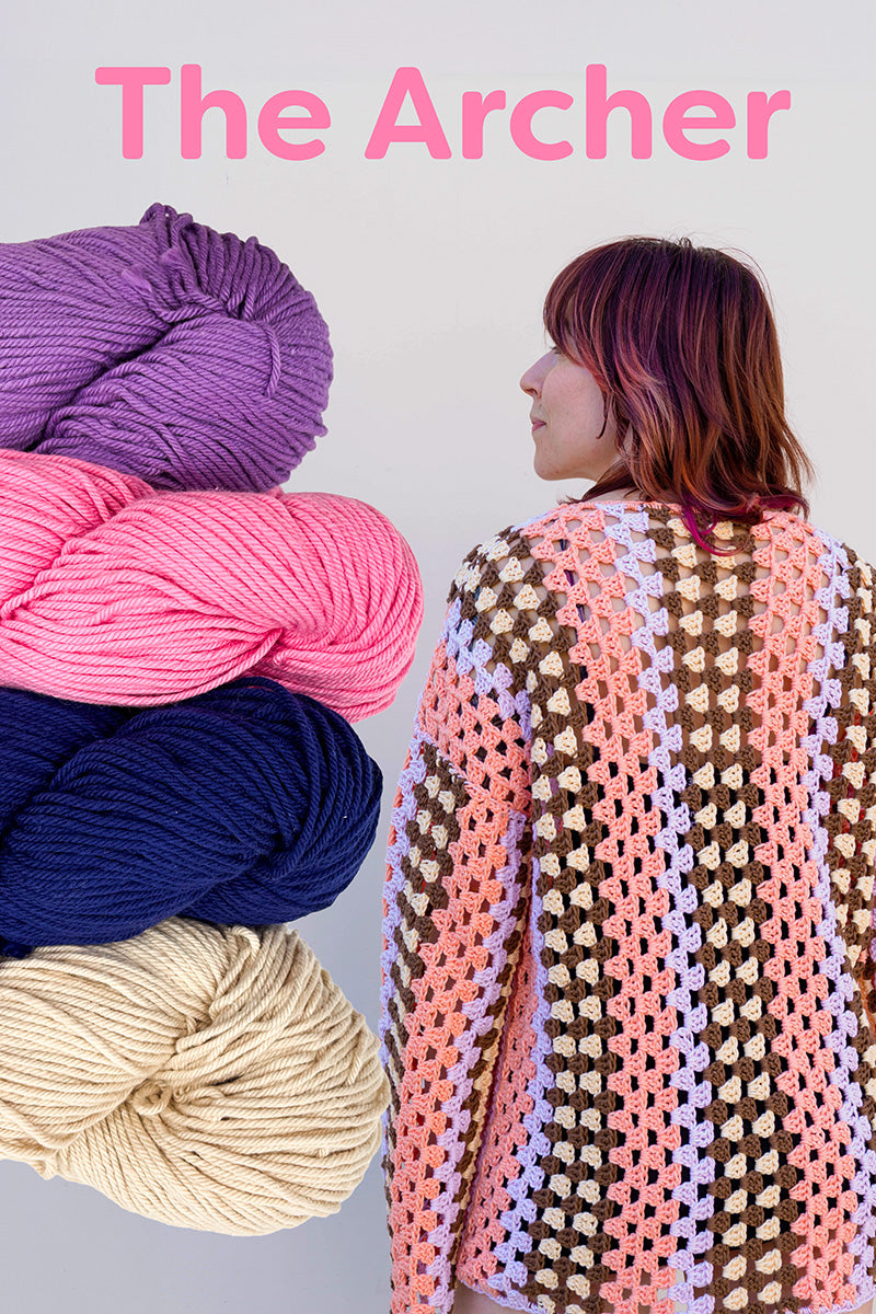 Cascade Eras Tunic The Archer Colorway Crochet Kit - Ideal for Summer
