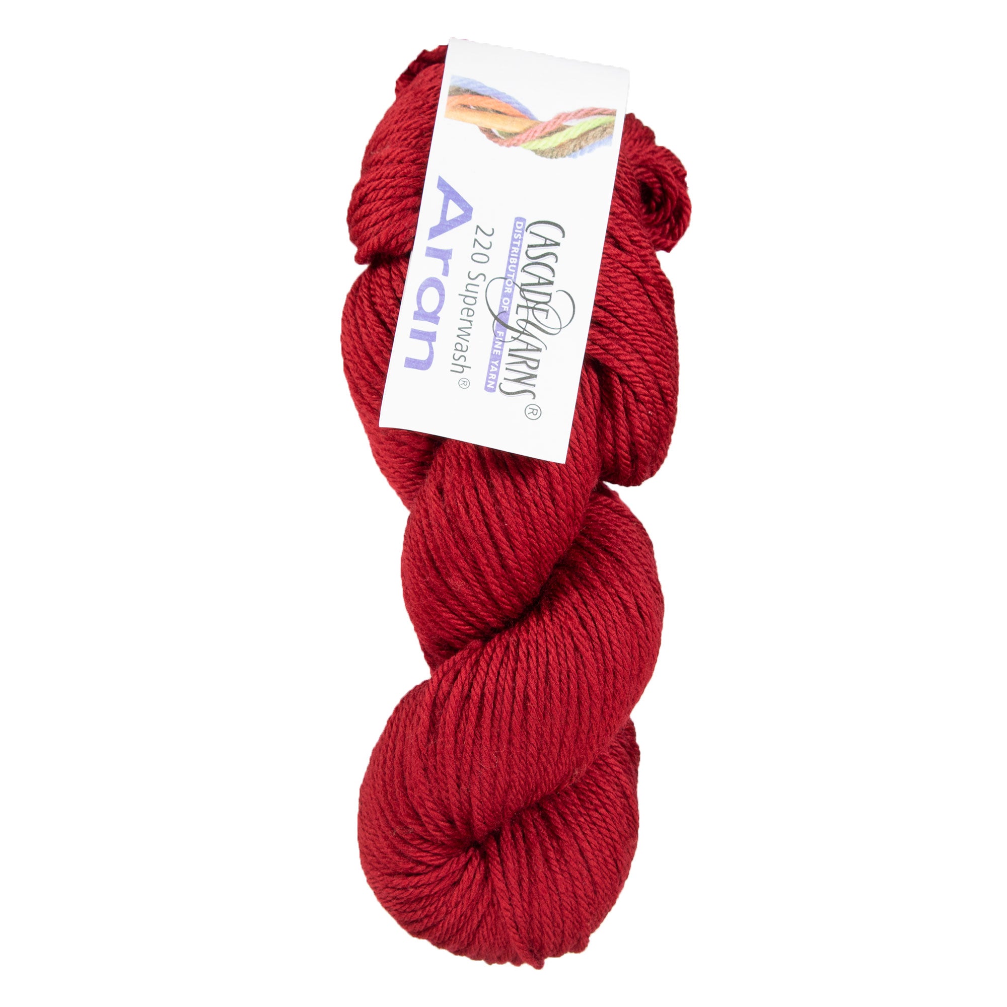 Cascade Yarns 220 Superwash Aran Yarn - 0893 Ruby - Soft & Versatile Knitting Yarn
