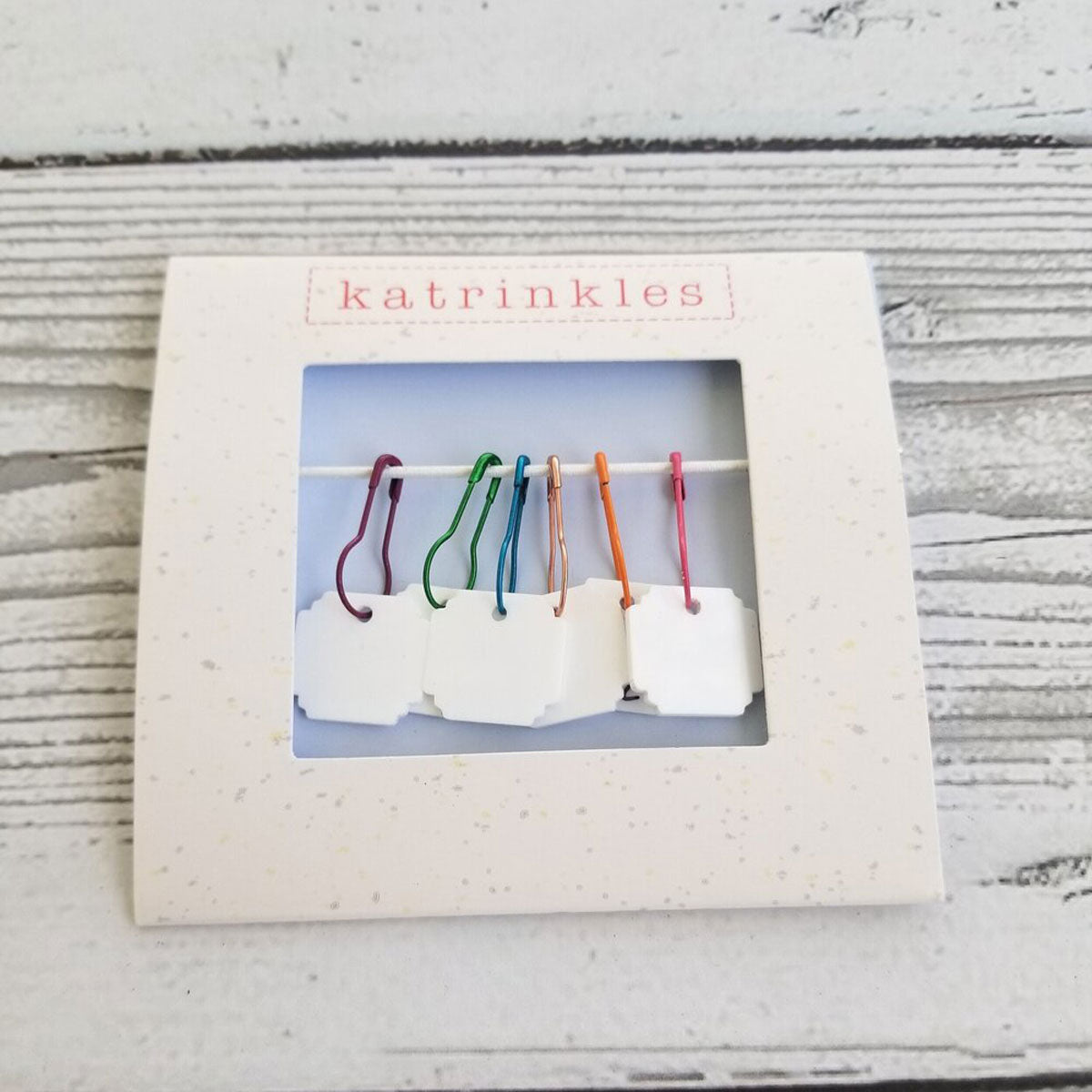 Katrinkles White Acrylic Write - On / Wipe - Off Stitch Markers for Knitting Projects