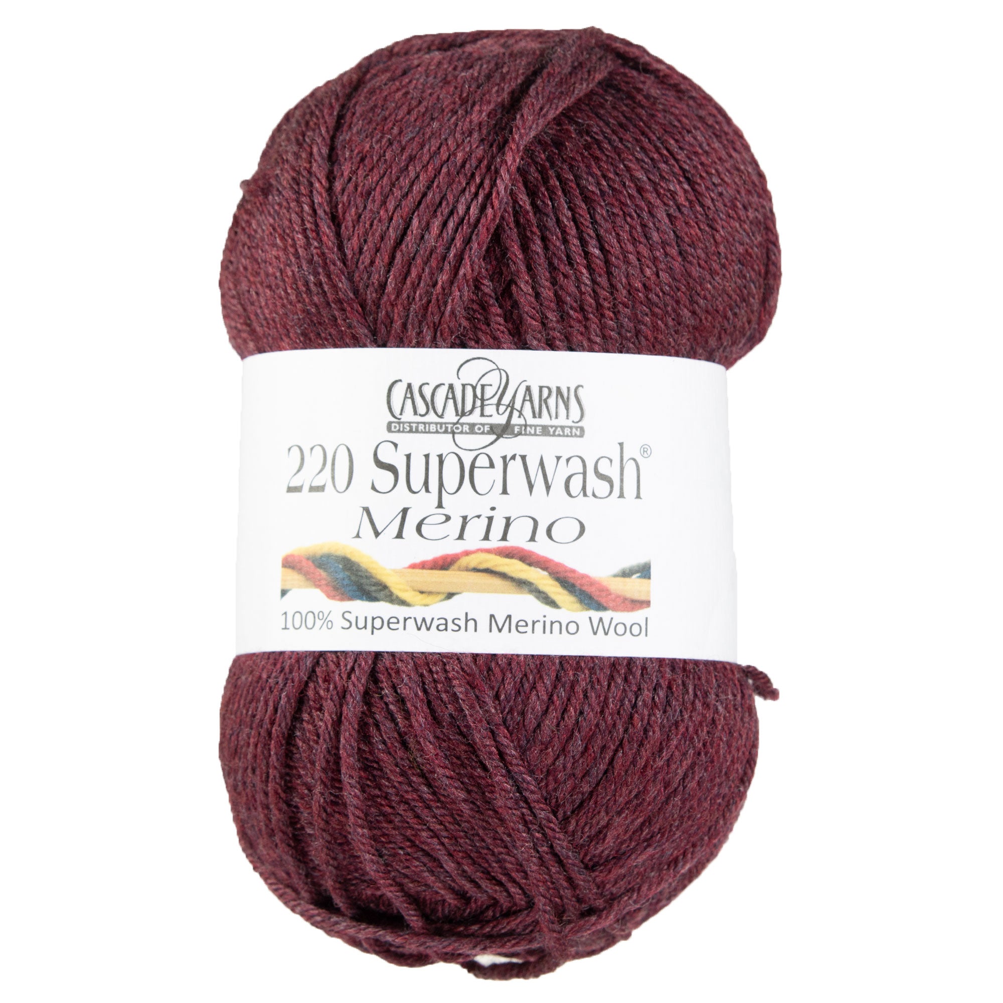 Cascade Yarns 220 Superwash Merino Yarn - 079 Bordeaux Heather: Soft, Machine - Washable Yarn for All Projects