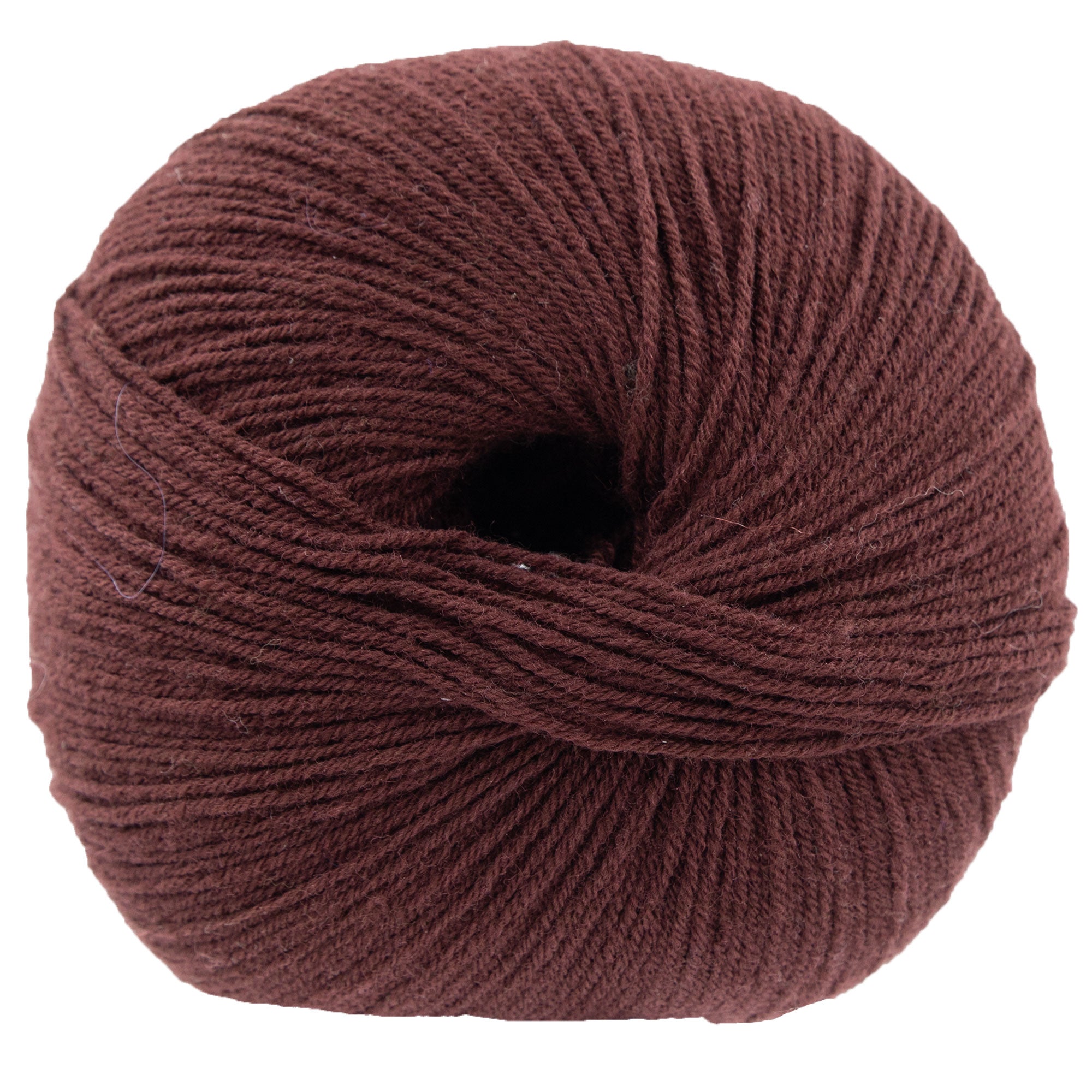 Ethical Merino Yarn in Bordeaux for Olive Knitting Projects