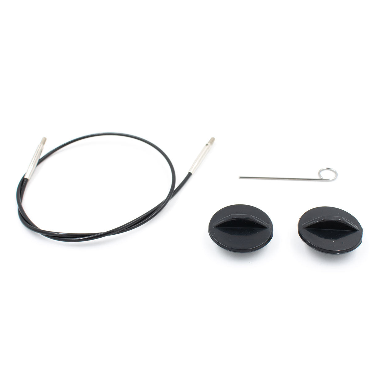 LYKKE Crafts Premium Interchangeable Needle Cords - Stylish Black - 16/40 cm [Compatible with 3.5 Tips]