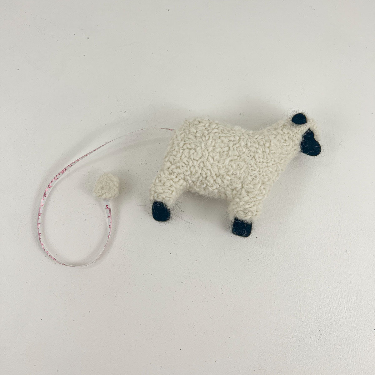 Jimmy Beans Wool Adorable Long Tail Lamb Tape Measures - Baaabara, Black and White