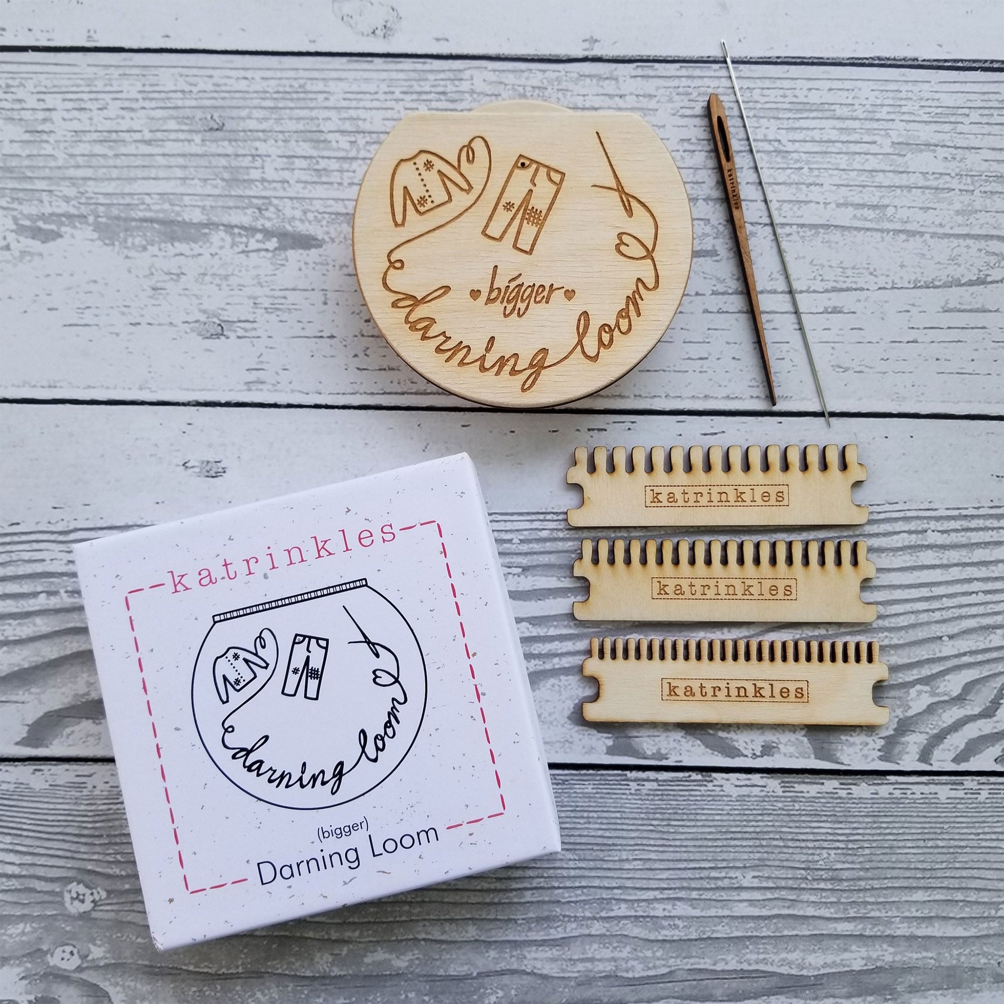 Katrinkles Premium Darning and Mending - Extra - Large Darning Loom Kit