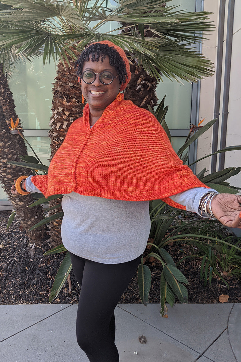 Jimmy Beans Wool Exclusive PDF Patterns - Orange Love Poncho - Instant PDF Download