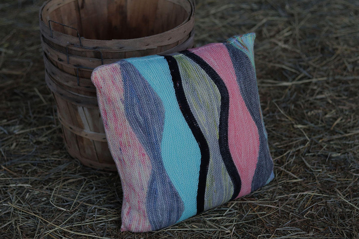 Koigu Pencil Box Collection 3.0 Patterns - Undulations Pillow PDF Download - Ideal for German Short - Rows Practice