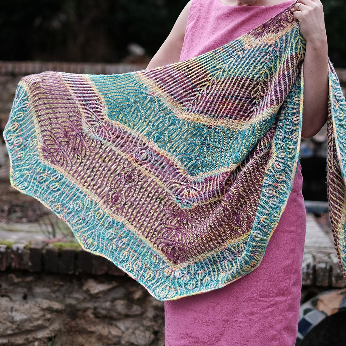 Julie Knits in Paris Pattern Collection - Gaga For Ewe Reversible Shawl Patterns - PDF Download