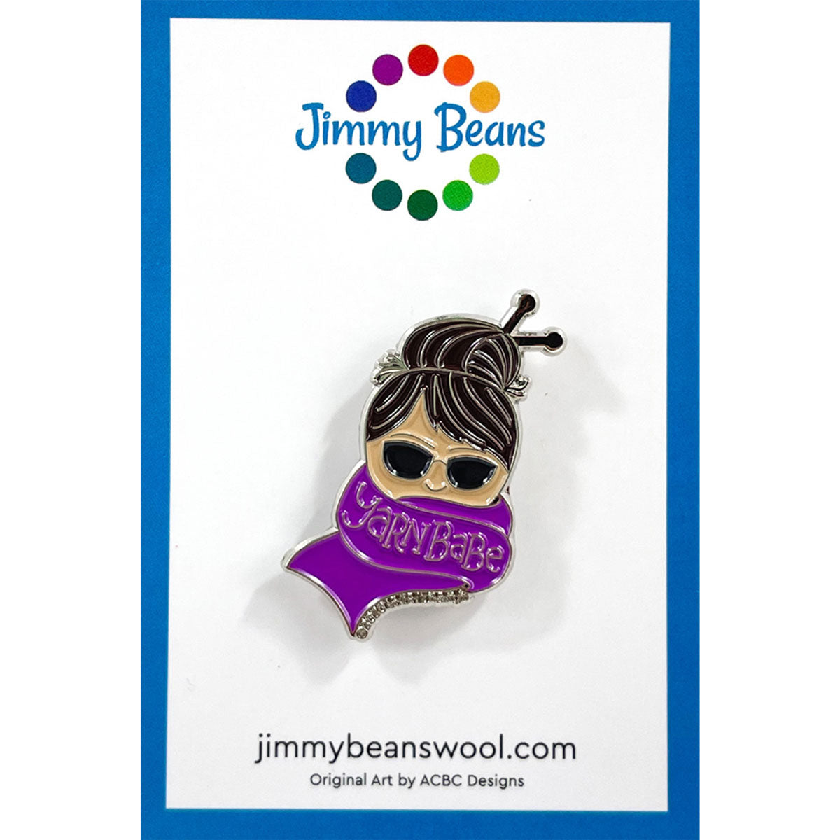 Jimmy Beans Wool Purple Gold - Plated Yarn Babe Pins for Enthusiasts