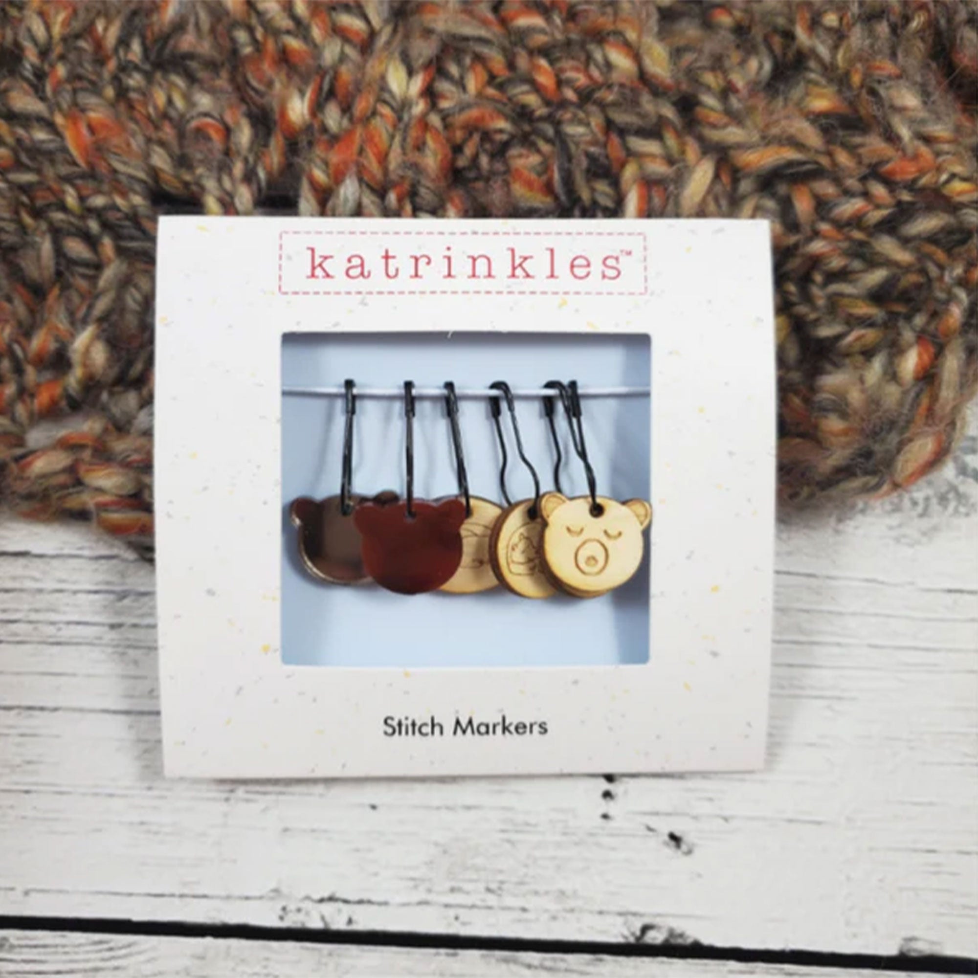 Charming Katrinkles Stitch Markers - Adorable Hibernating Bears Design