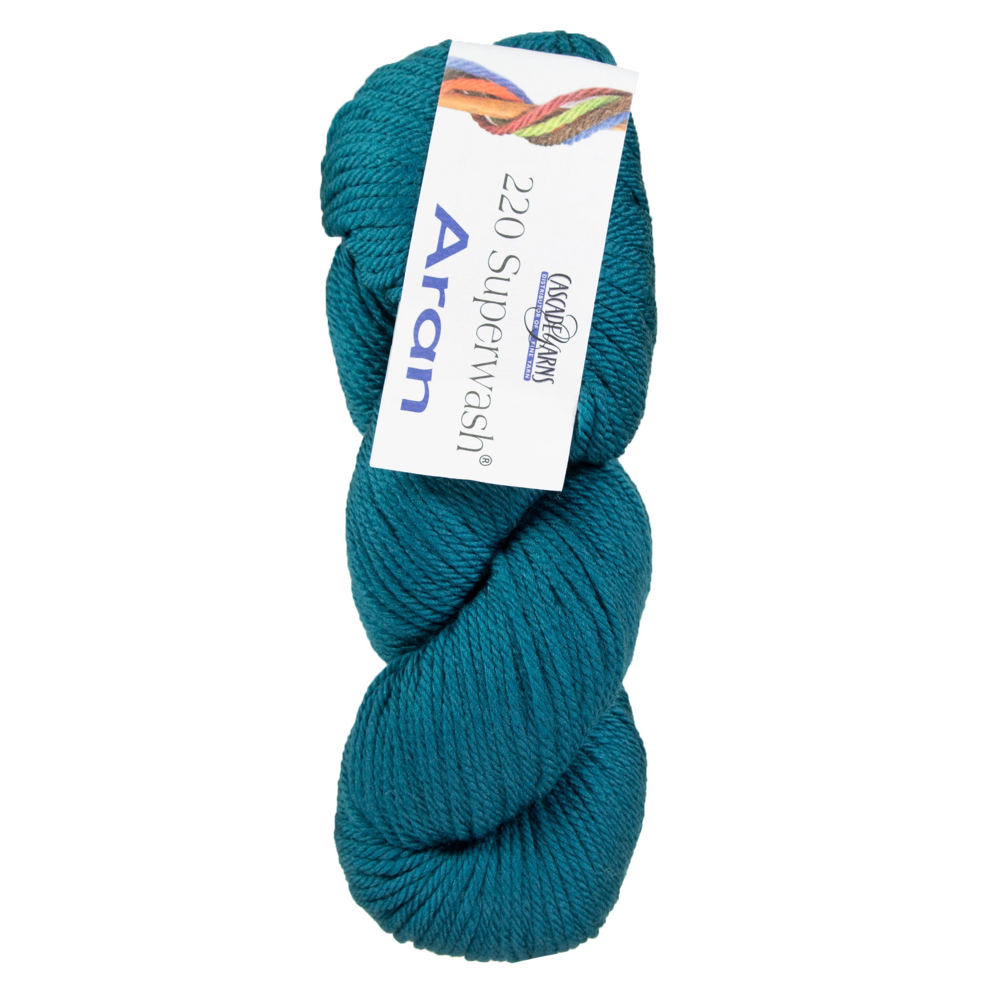 Cascade Yarns 220 Superwash Aran Yarn - 0811 Como Blue - Soft and Versatile Wool Yarn for Quick Projects