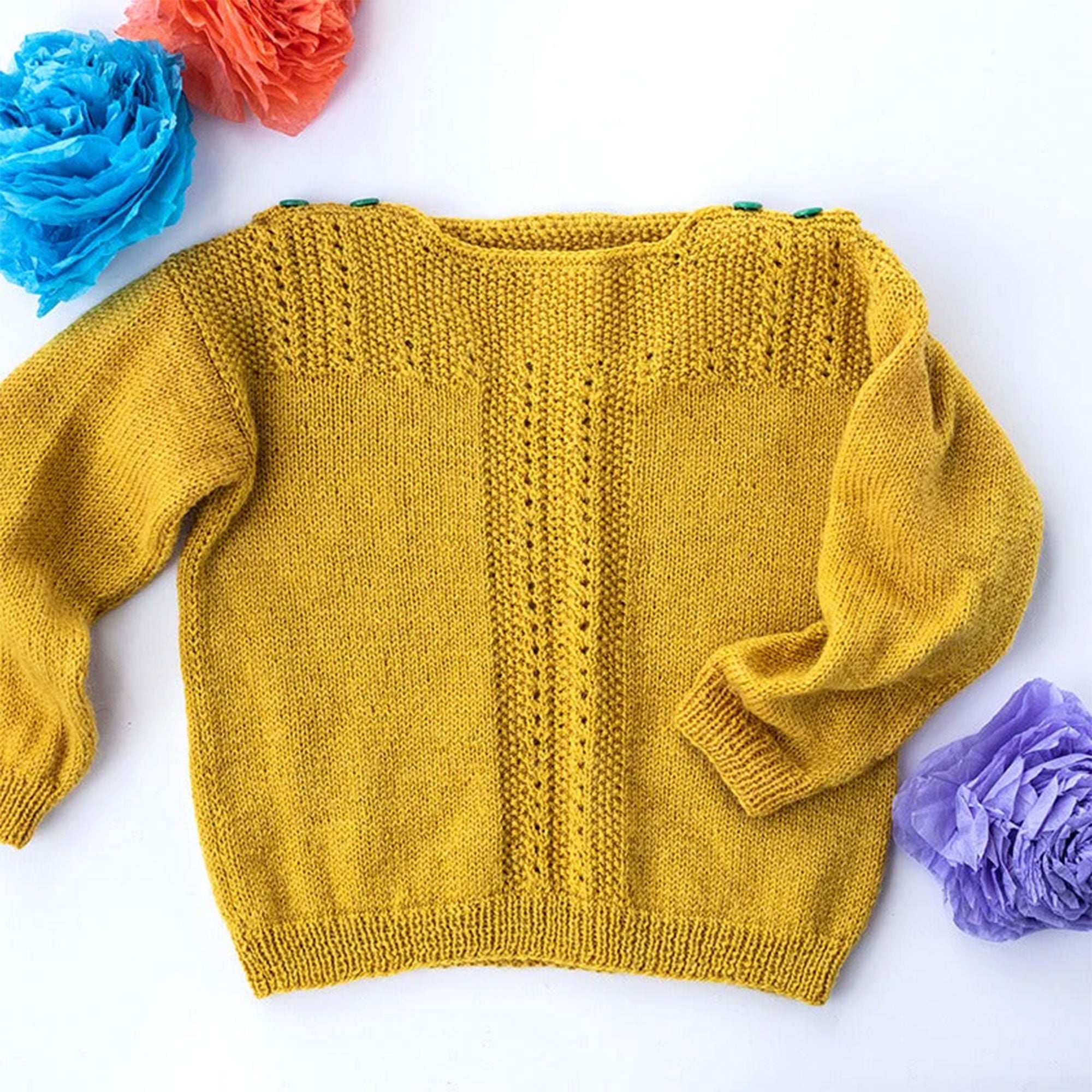 Kelbourne Woolens Fiddlehead Baby Sweater Pattern Collection - PDF Download
