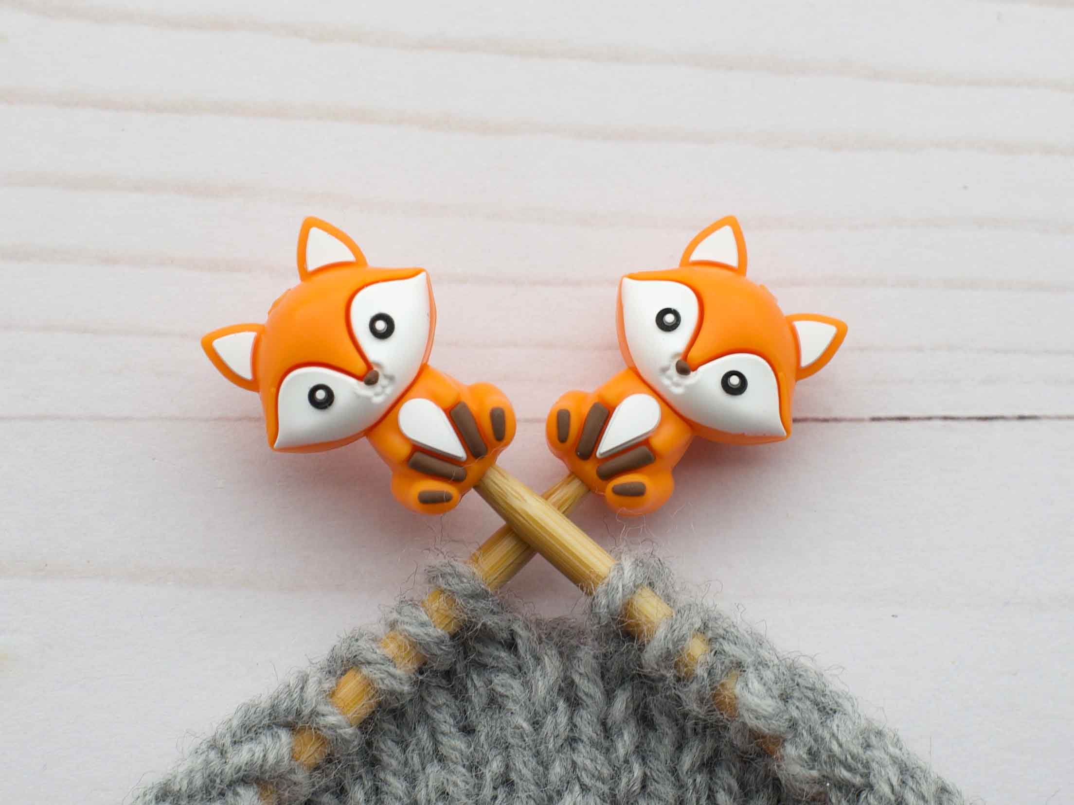 Fox & Pine Stitches Adorable Baby Fox Stitch Stoppers/ Point Protector