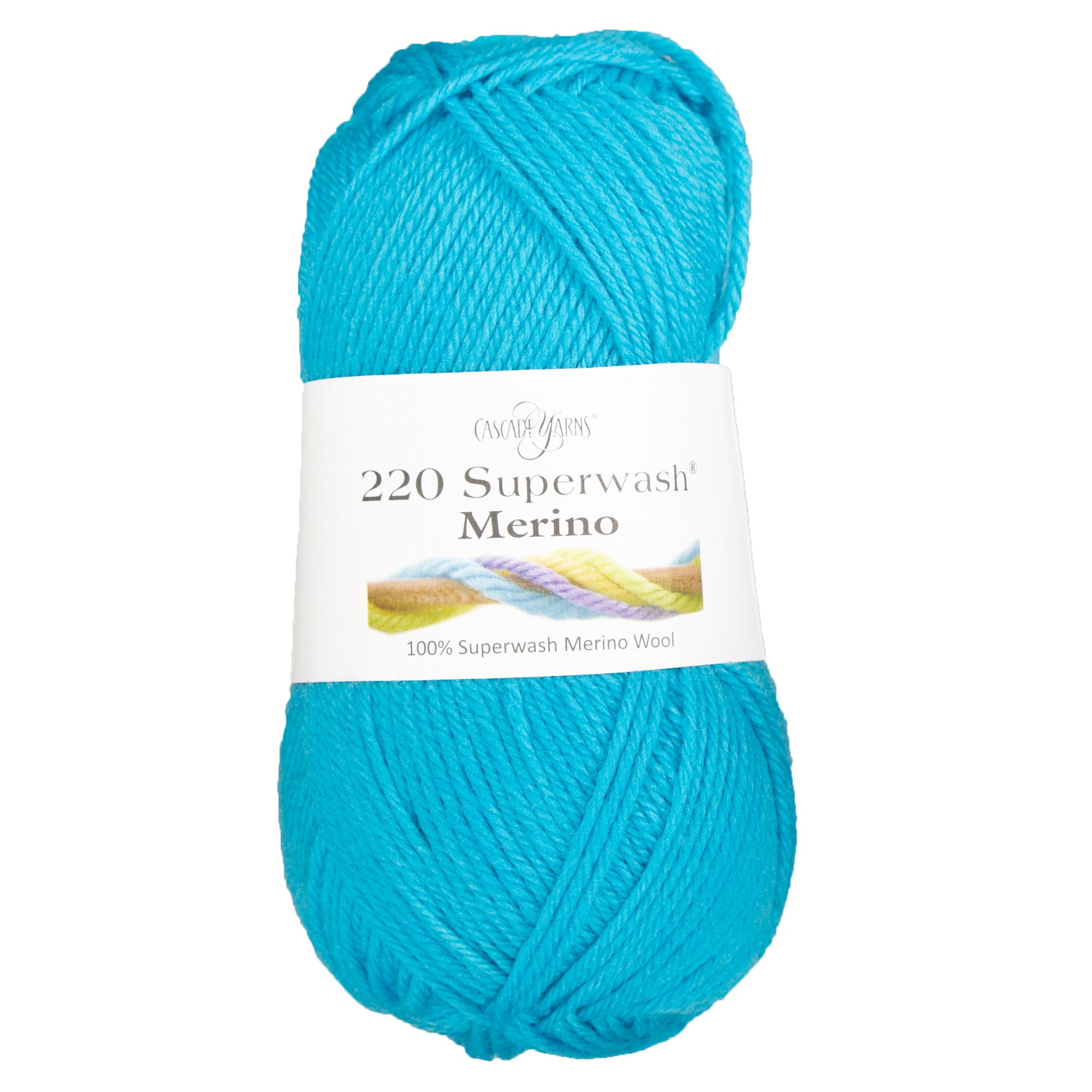 Cascade Yarns 220 Superwash Merino Yarn - Premium Machine - Washable 115 Cyan Blue