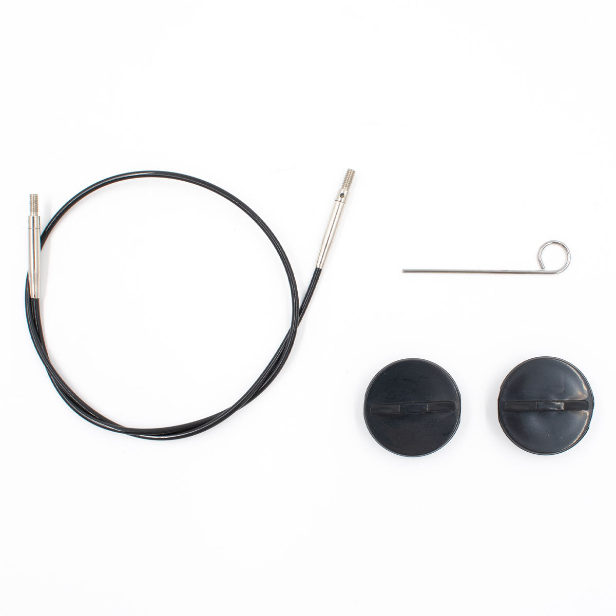 LYKKE Crafts Premium Interchangeable Needle Cords - Stylish Black - 16/40 cm [Compatible with 3.5 Tips]