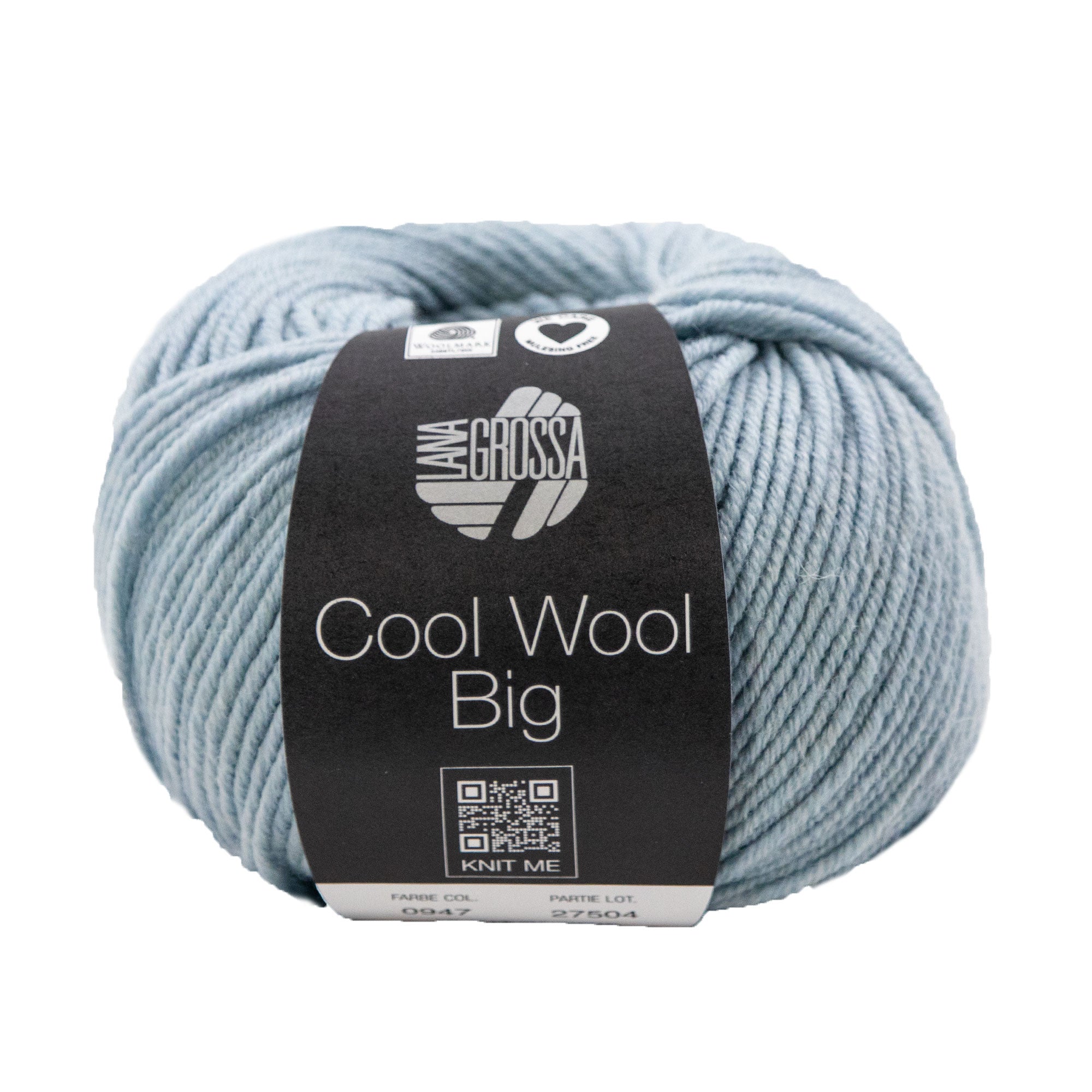 Lana Grossa Cool Wool Big Yarn - Premium Extra Fine Merino Wool in 0947 Mint