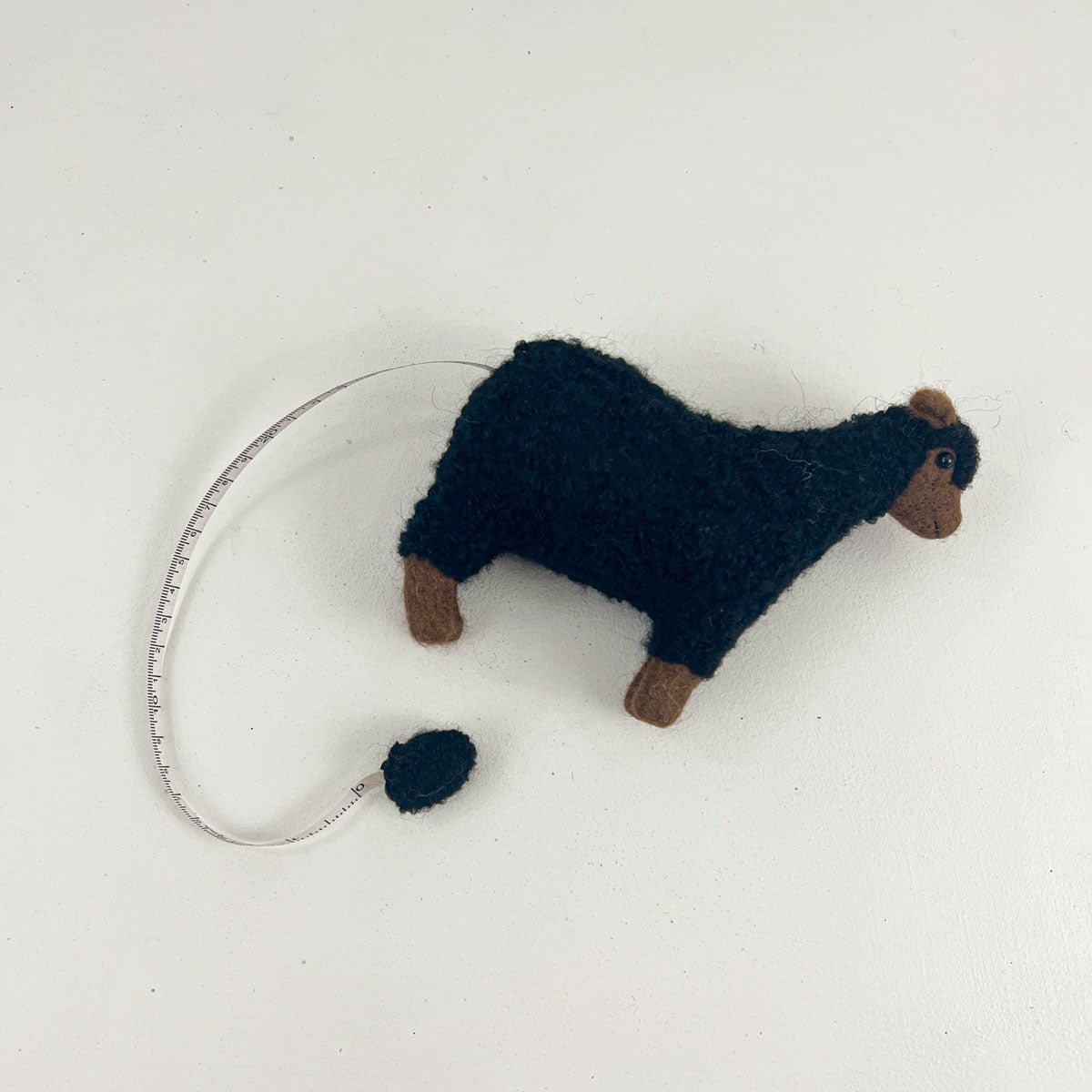 Jimmy Beans Wool Adorable Long Tail Lamb Tape Measures - Baaab the Long Tail in Black and White