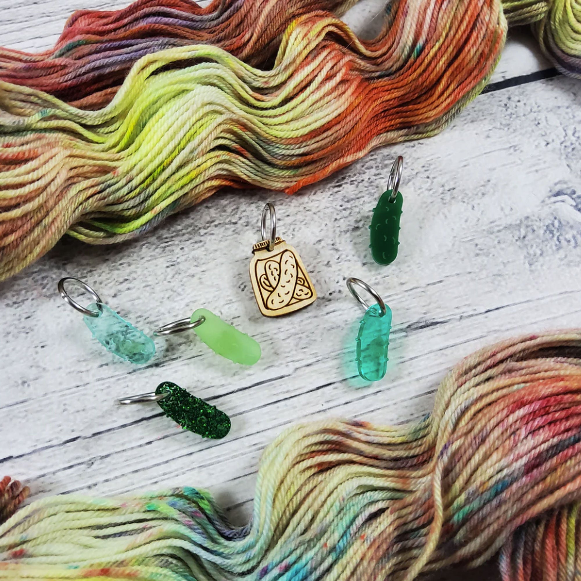 Katrinkles Colorful Stitch Markers - Pickles: Acrylic & Bamboo Crafting Delights