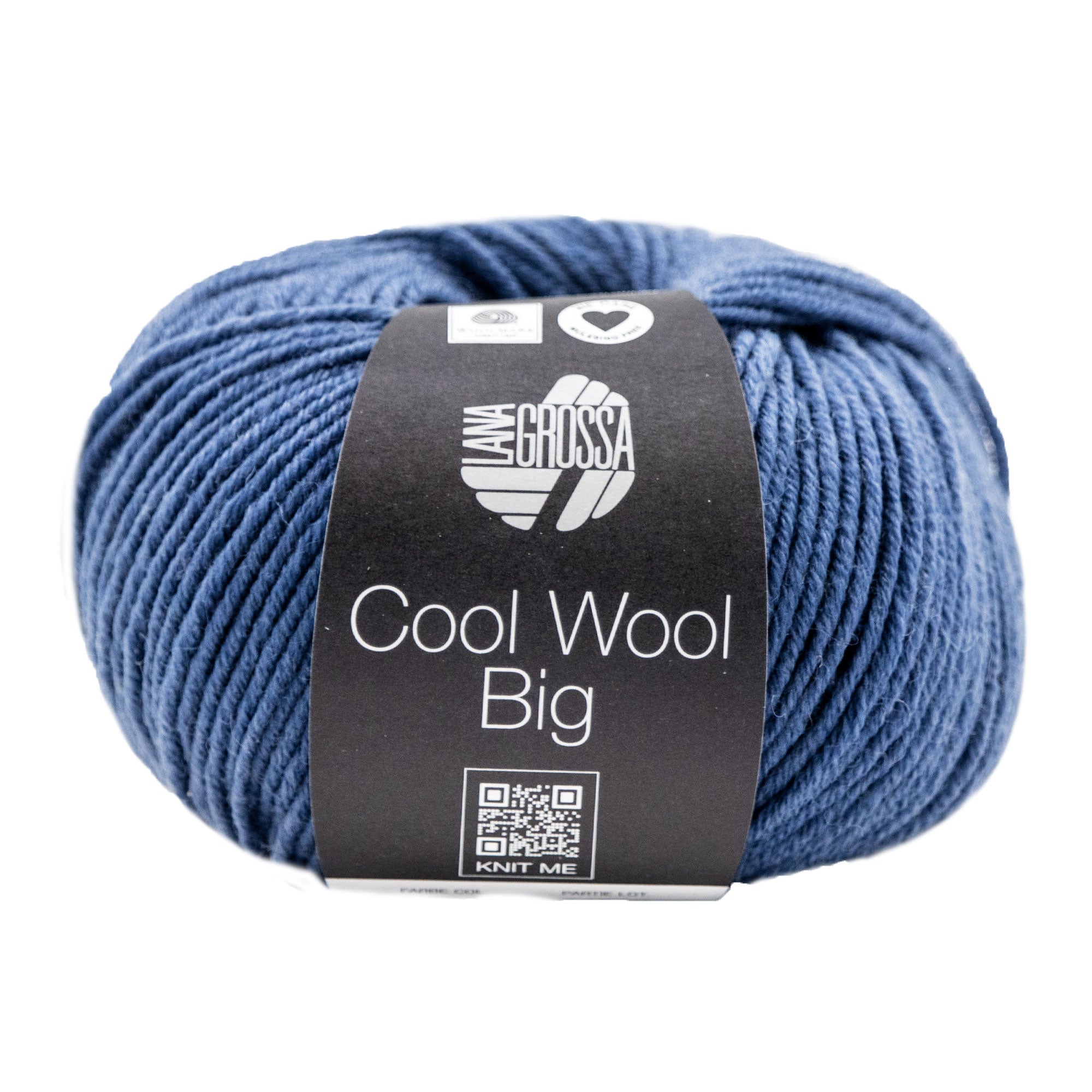 Lana Grossa Cool Wool Big Yarn - 0968 Pigeon Blue - Premium Machine - Washable Merino Yarn