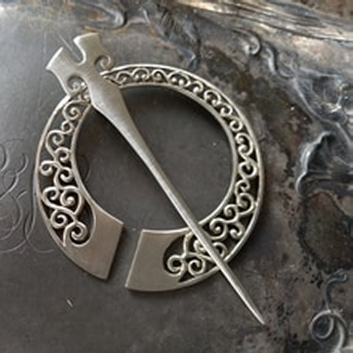 JUL World - Inspired Runa Penannular Shawl Pins and Sticks in White Bronze or Brass