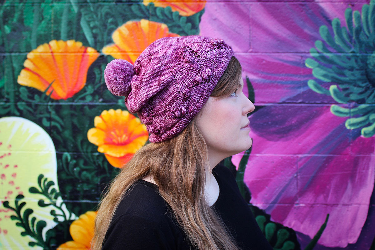 Justine Chenel Designs Patterns - Sparkling Pop & Fizz Beanie PDF Download - Adult S/M & M/L Sizes