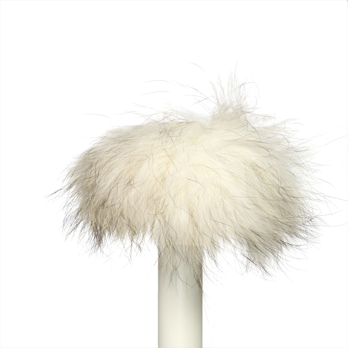Jimmy Beans Wool Luxurious Real Fur Pom Poms - Ivory (6 Pack)