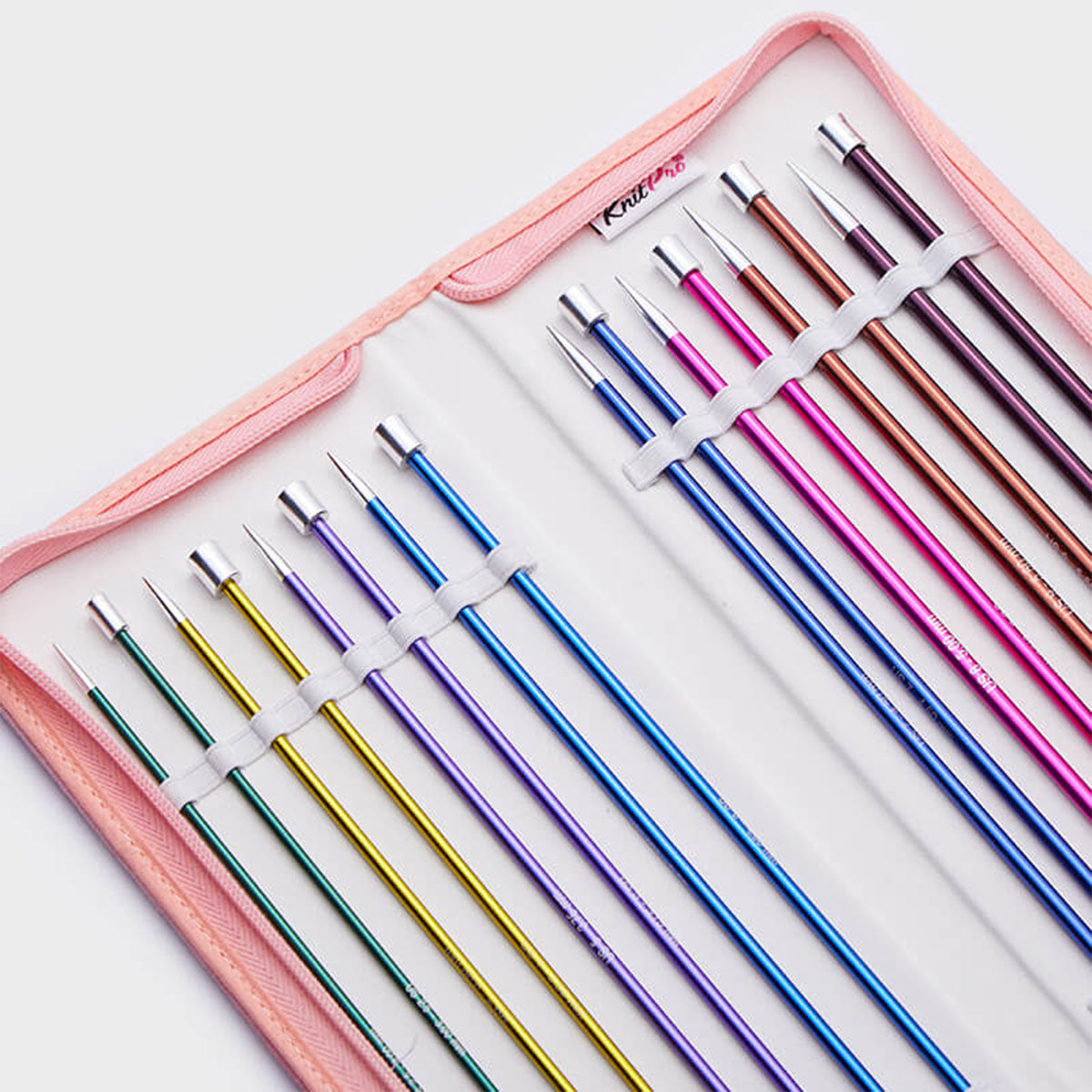 KnitPro Zing Single Pointed Needle Sets - 14-Inch Single Point Needle Set with Various Sizes