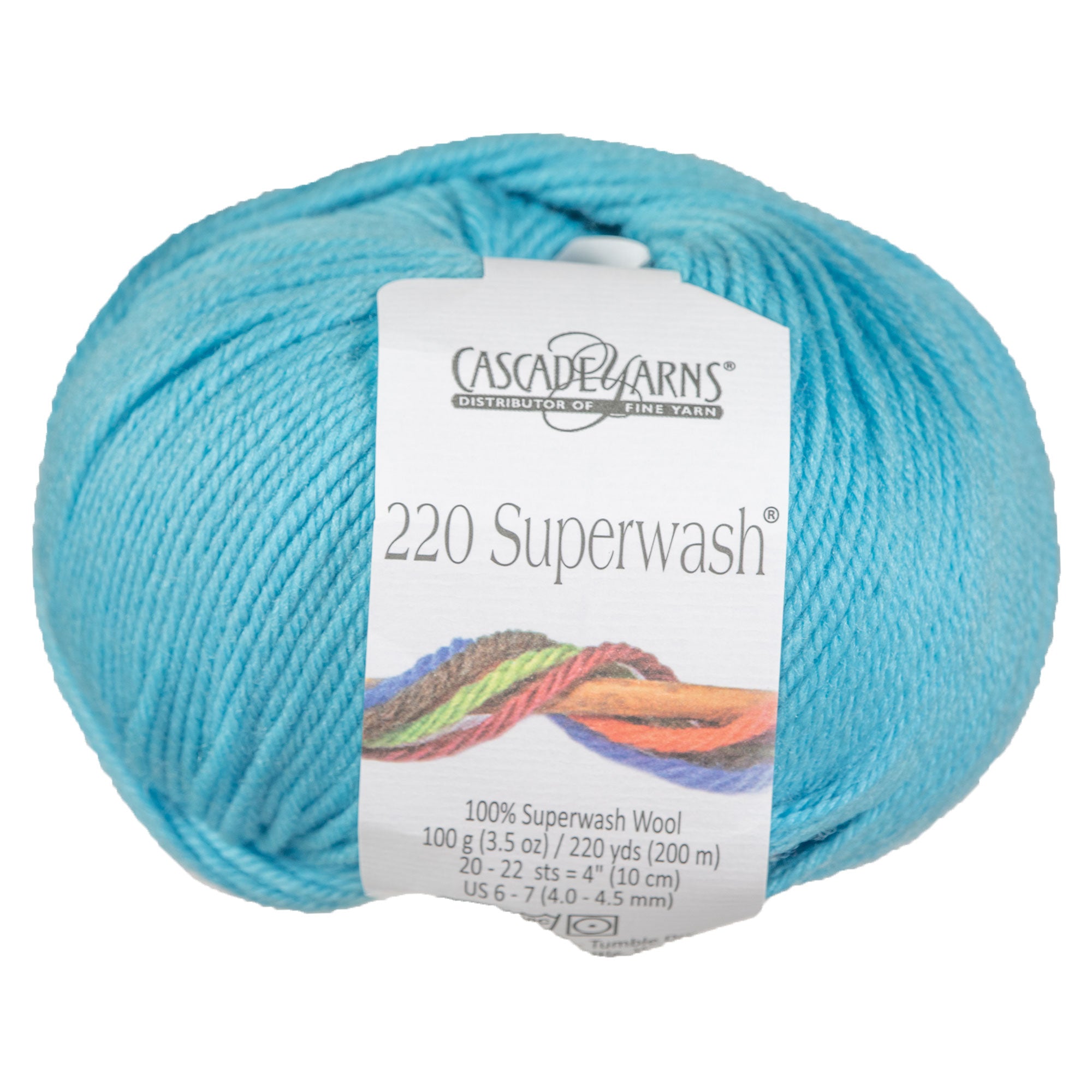 Cascade Yarns 220 Superwash Yarn - 0227 Bachelor Button - Machine Washable 100% Superwash Peruvian Highland Wool