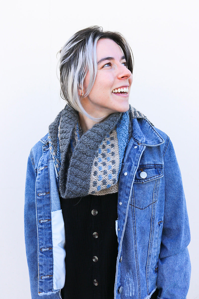 Jimmy Beans Wool SNYC Patterns - Exclusive Juniper Creek Cowl Knit Pattern - PDF Download