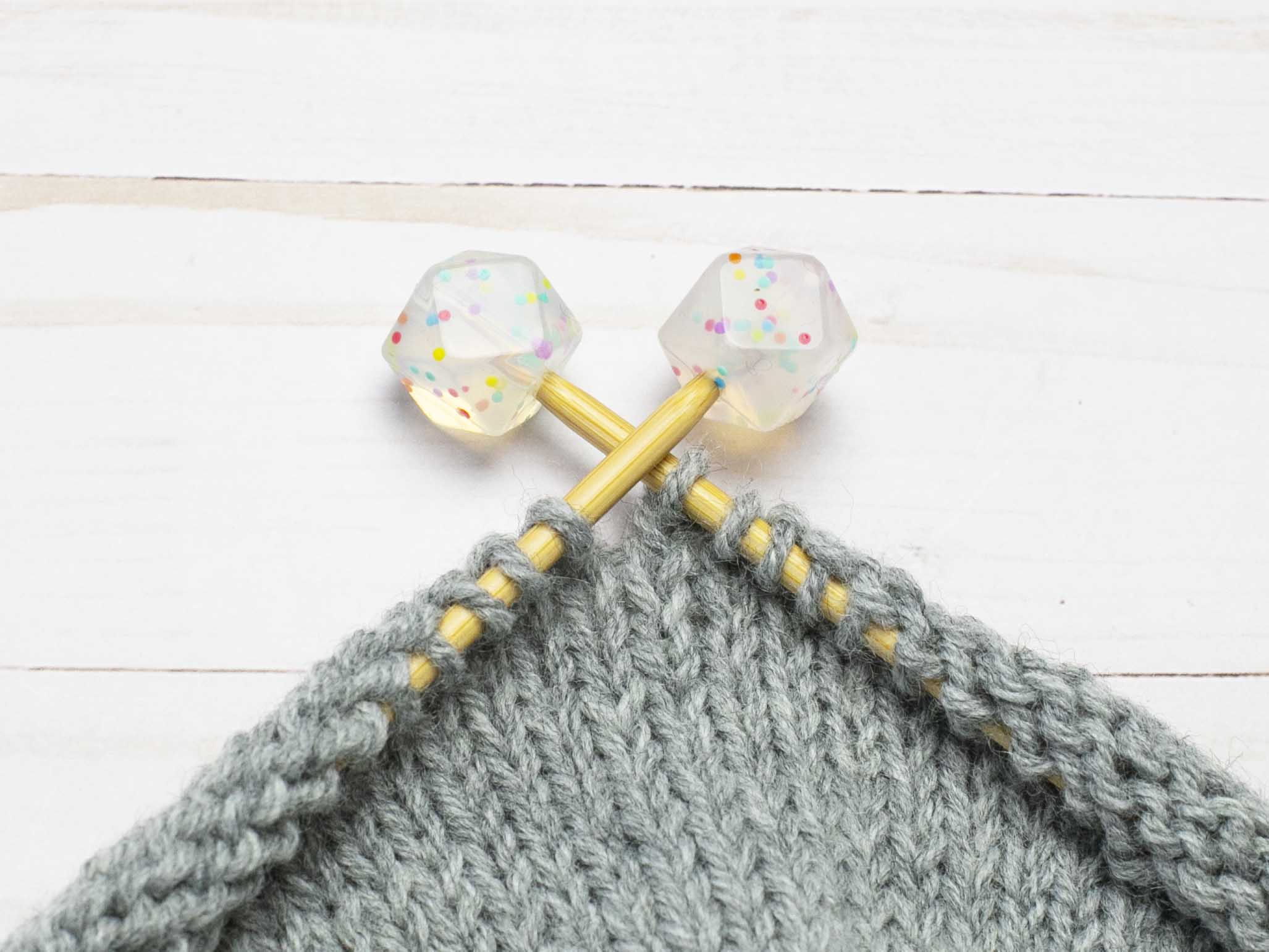 Fox & Pine Stitches Confetti Hexagon Stitch Stoppers - The Ultimate Point Protectors for Knitters