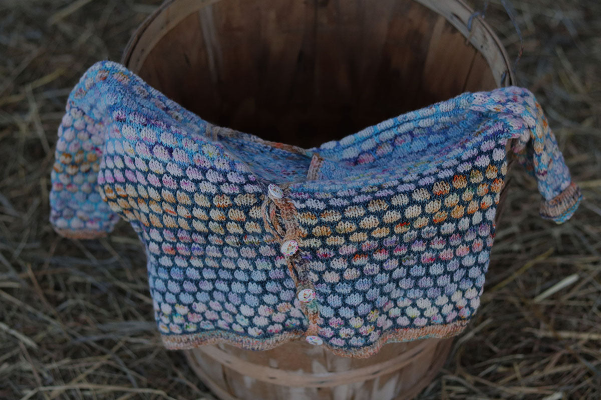 Koigu Pencil Box Collection 3.0 Patterns - Adorable Baby Bubble Cardigan for 6 - 12 Months - PDF Download