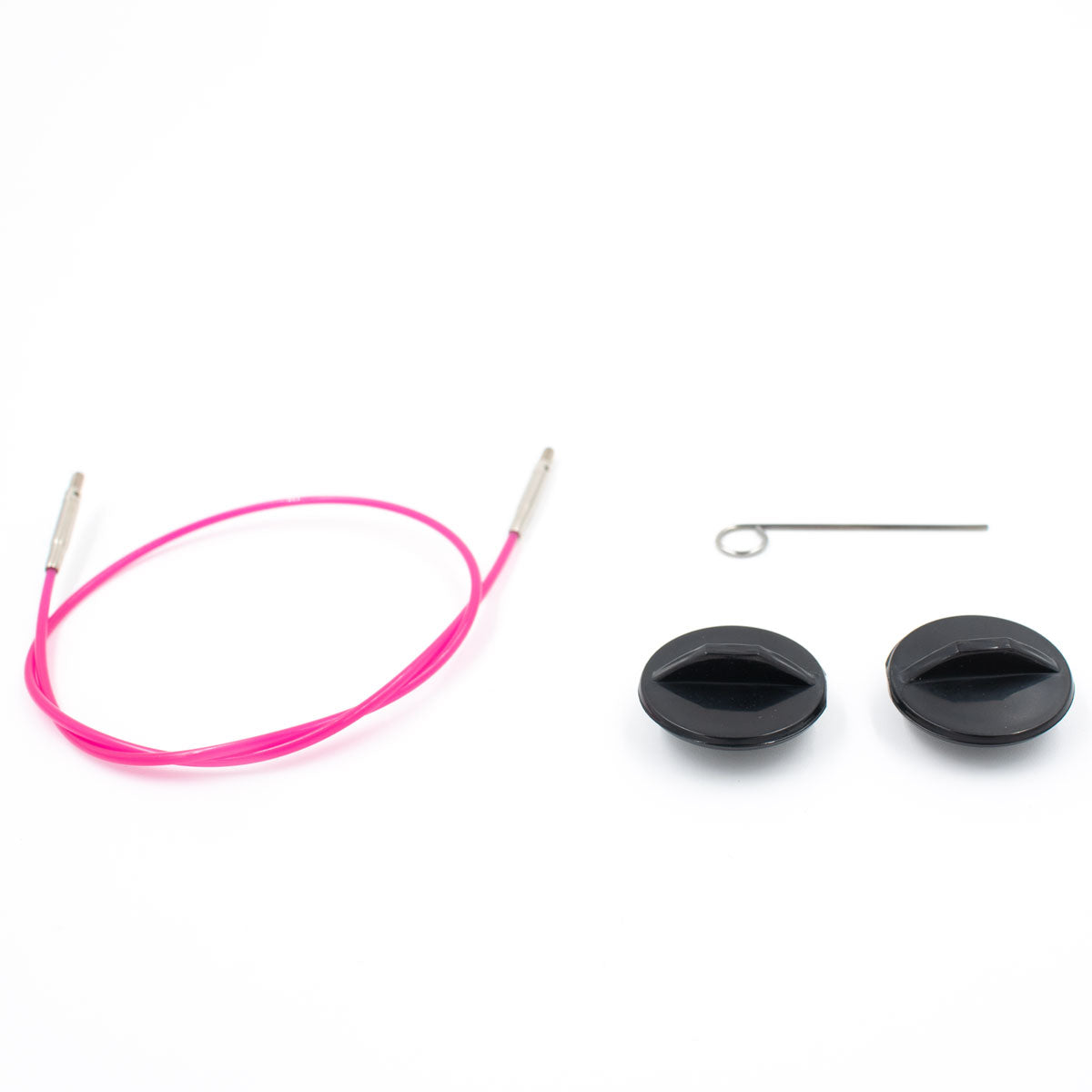 LYKKE Crafts Vibrant Pink Interchangeable Needle Cords - 24/60 cm [Compatible with 5 Tips]
