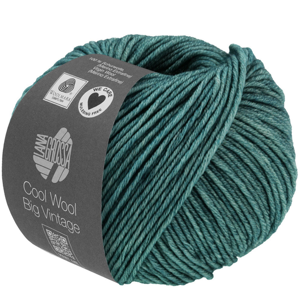 Lana Grossa Cool Wool Big Vintage Yarn - 7179 Petrol: Premium Merino Yarn for Stunning Creations
