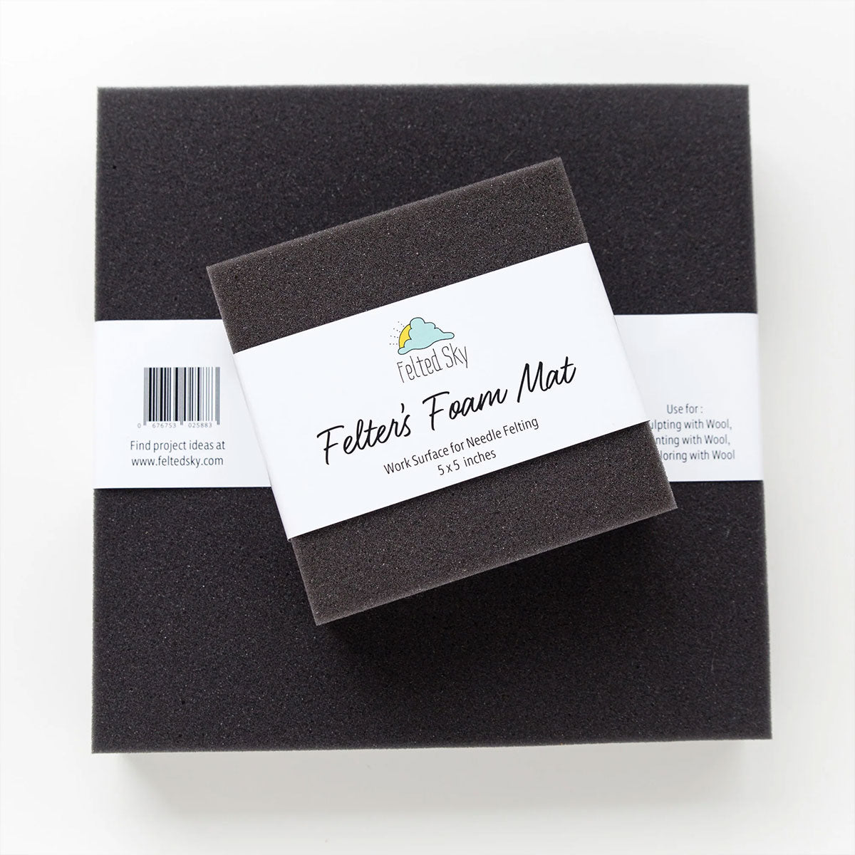 Felted Sky Small 5 x 5 Needle Felting Foam Mats - Ideal for Beginner Felting Projects