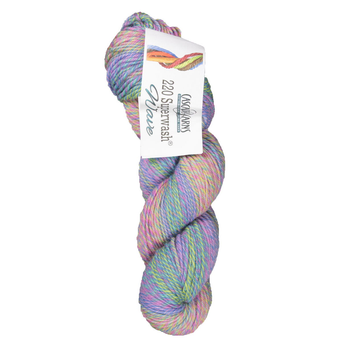 Cascade Yarns 220 Superwash Wave Yarn - 120 Springtime: Fabulous DK-Weight Yarn with Color Shift Effect