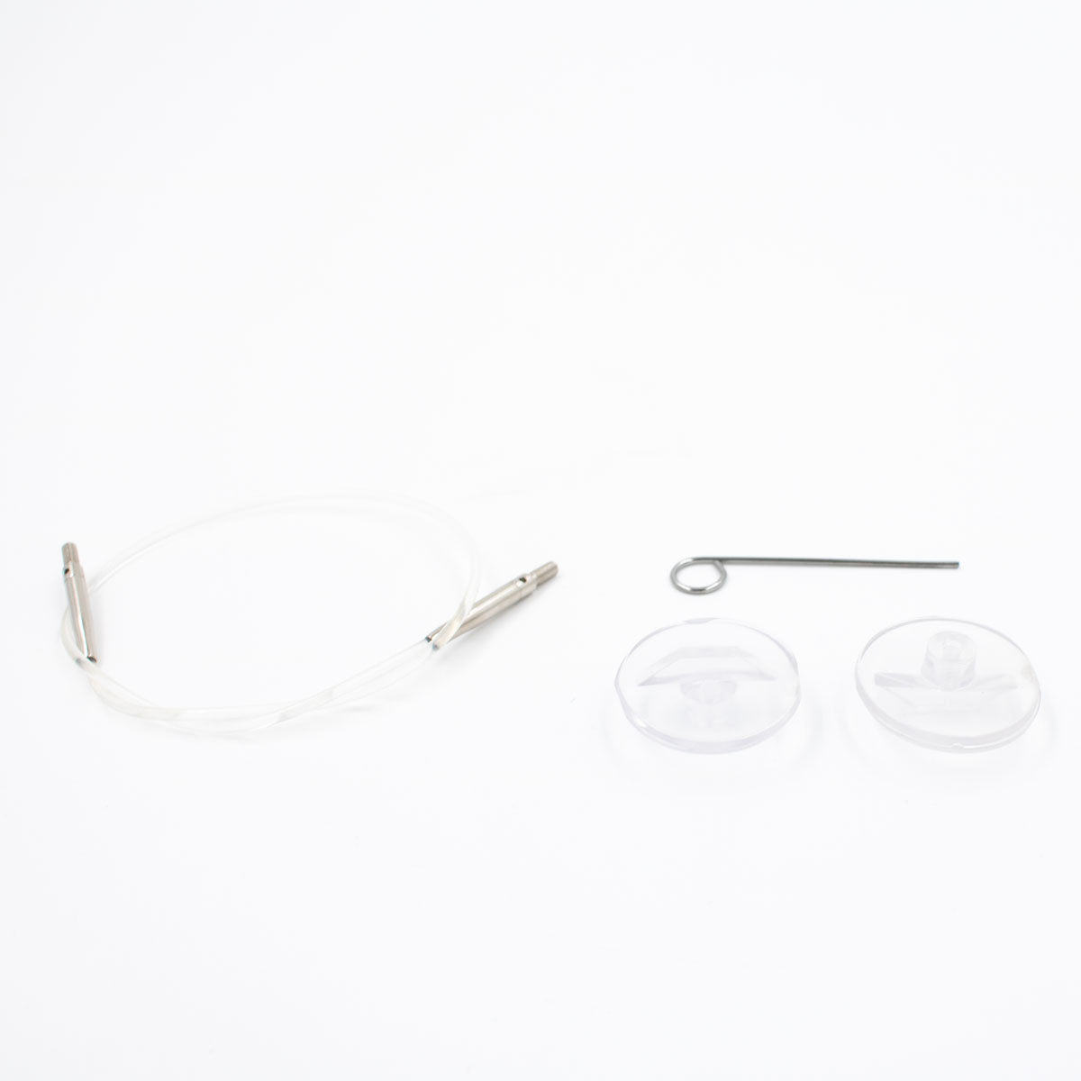 LYKKE Crafts Premium Interchangeable Needle Cords - Clear - 47/120 cm [Compatible with 5 Tips]