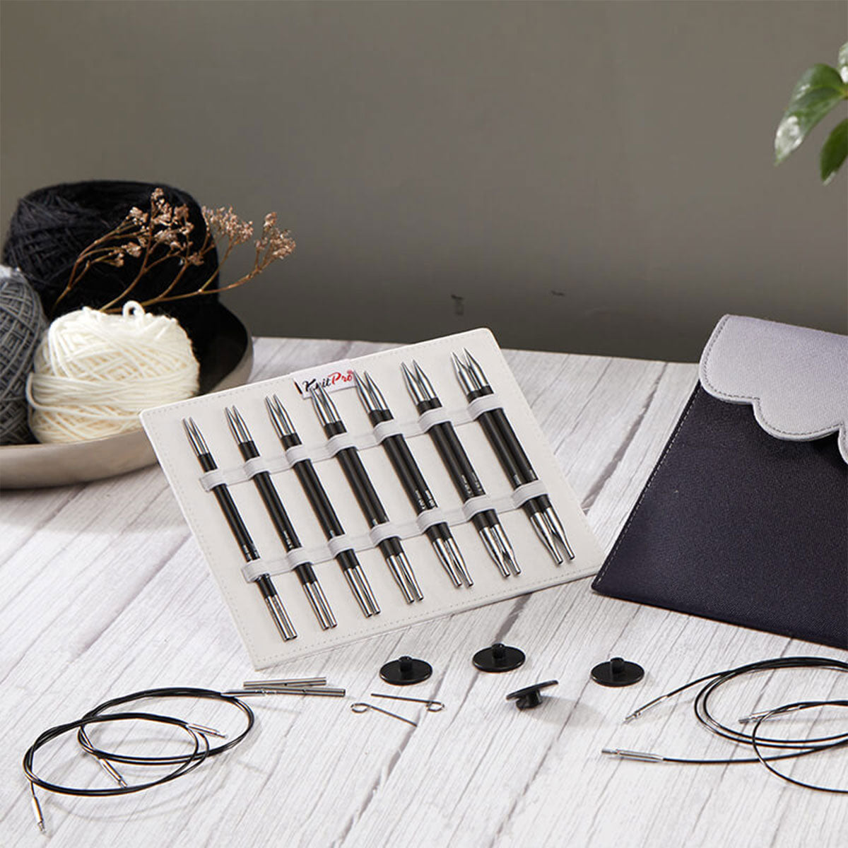 KnitPro Karbonz Interchangeable Midi Set - 5' High - Quality Knitting Needles Set