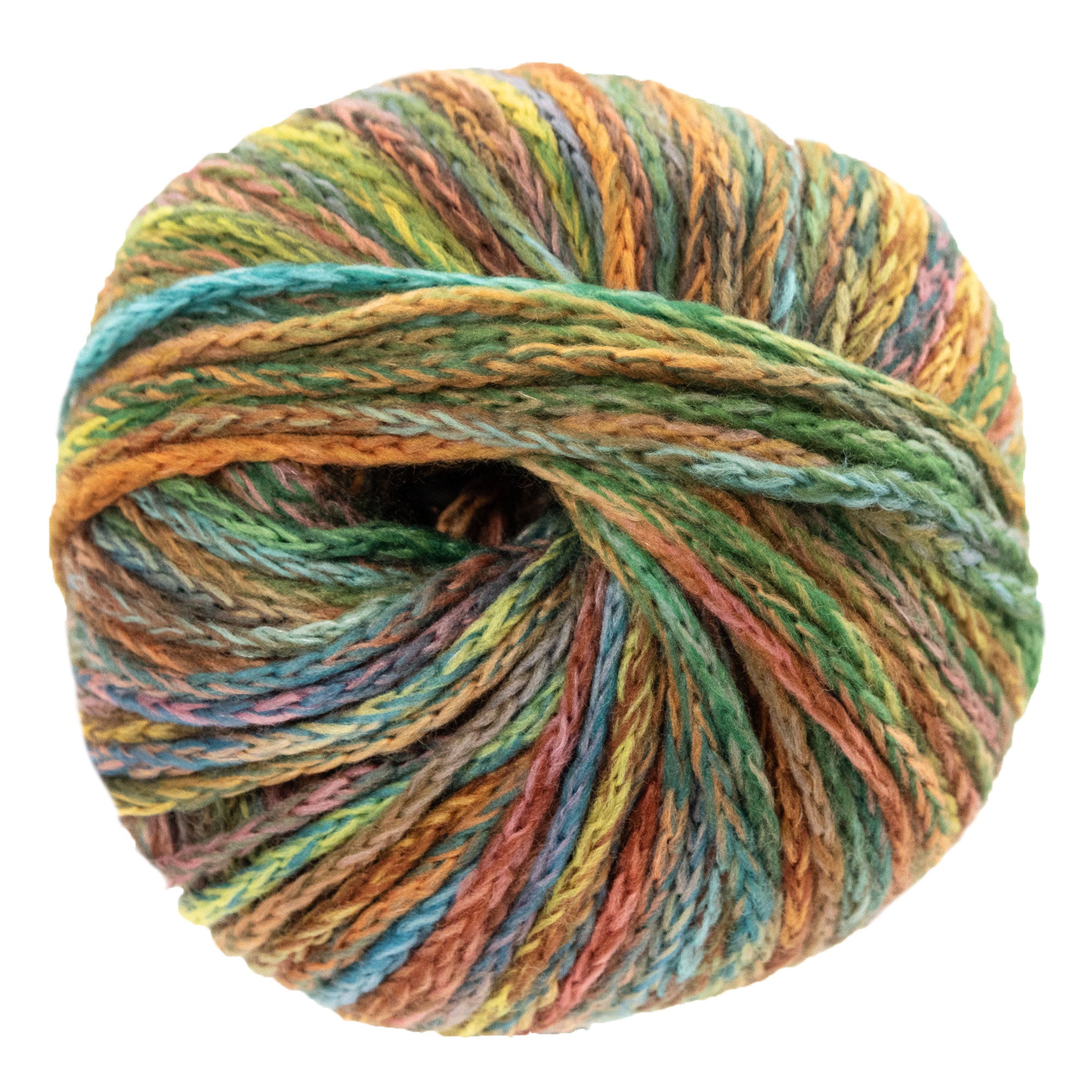 Lana Grossa Cool Merino Big Color Yarn - Stunning 404 Chestnut/Jade/Ochre/Olive/Pink/Red Blend