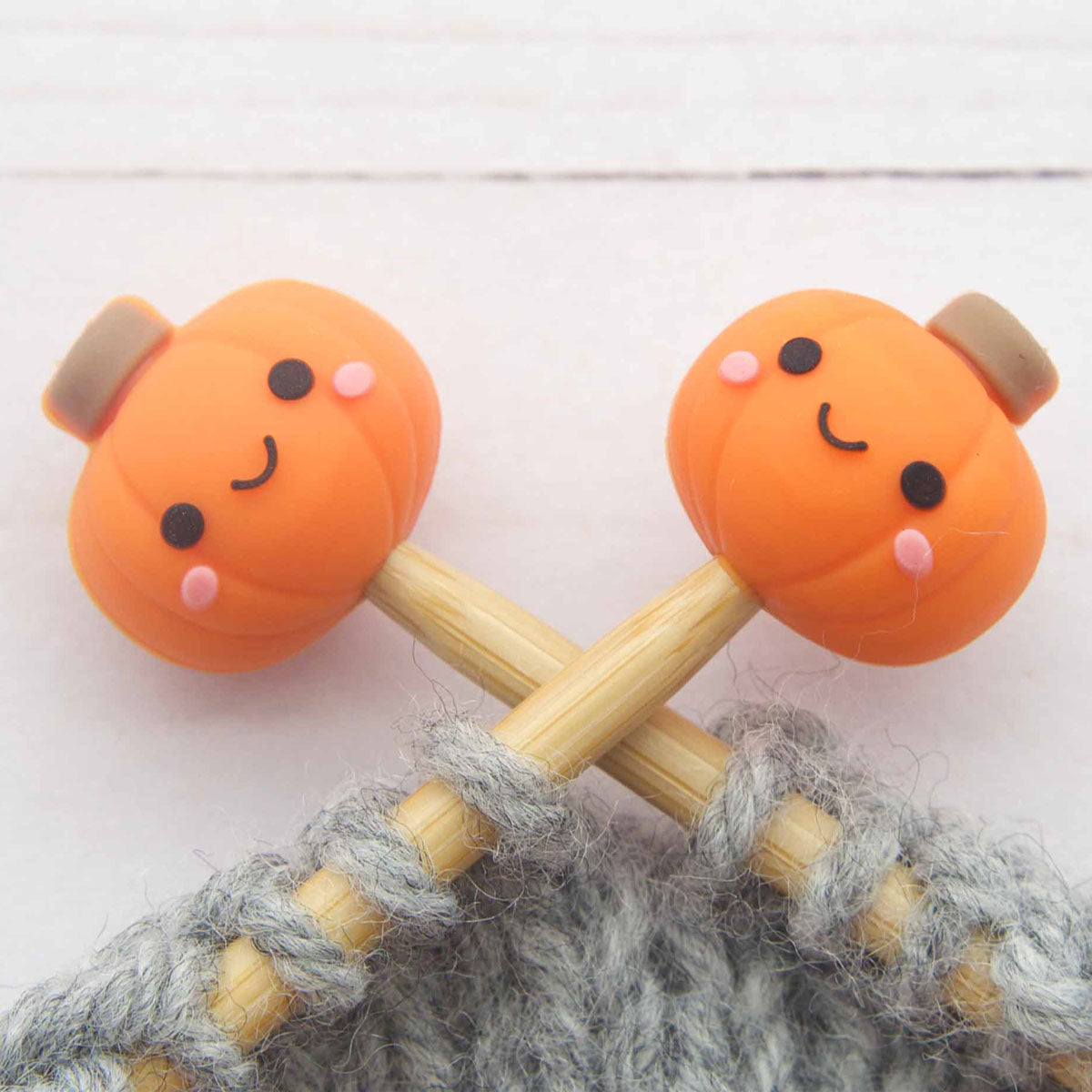 Fox & Pine Stitches Adorable Little Pumpkin Stitch Stoppers/Point Protectors