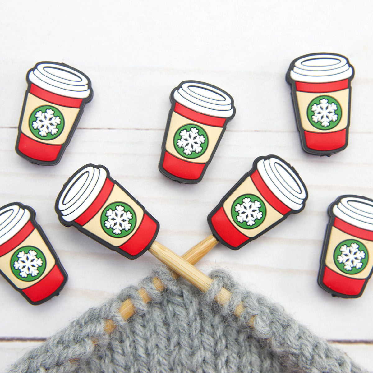 Fox & Pine Stitches Holiday Cheer Stitch Stoppers - Essential Point Protectors for Knitters