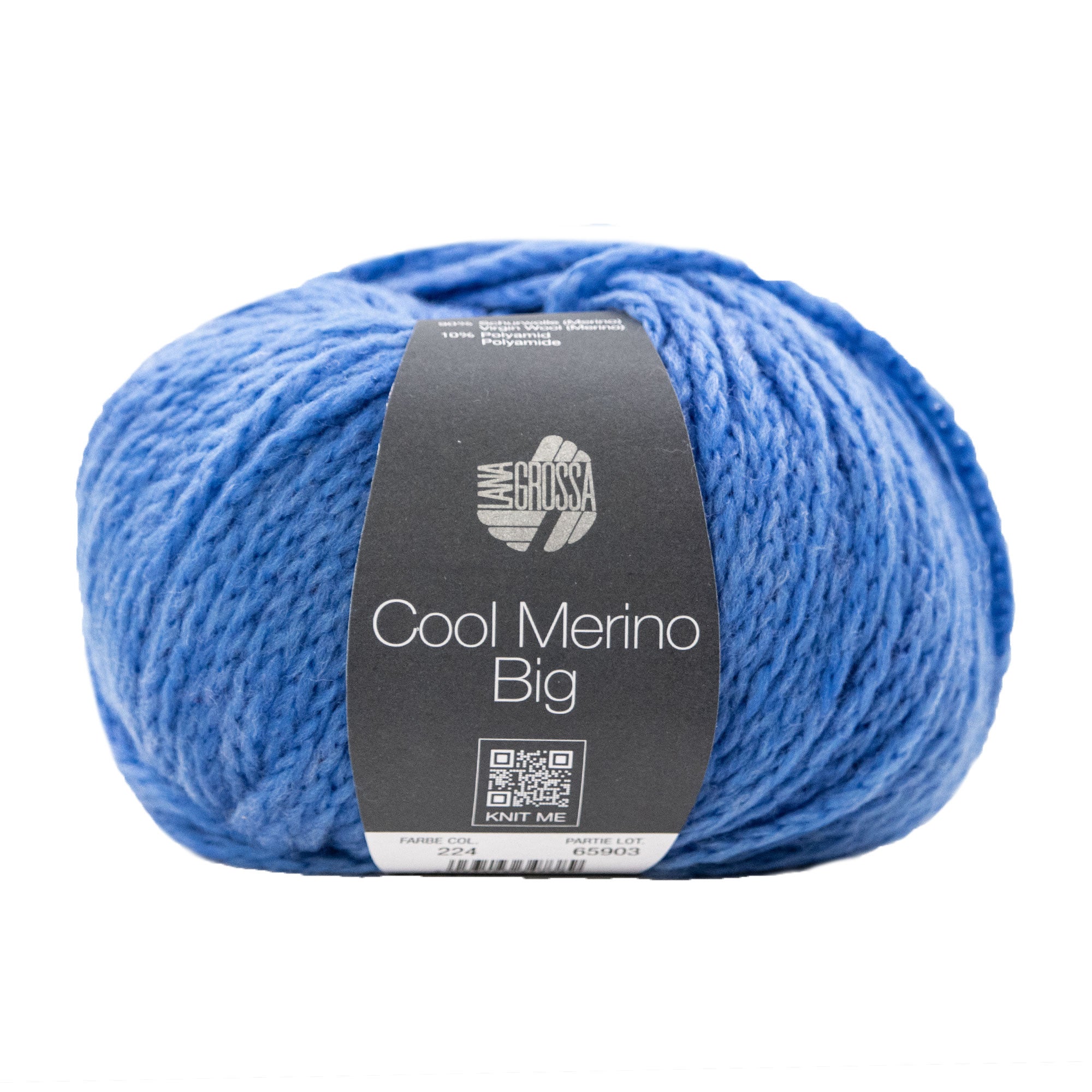 Lana Grossa Cool Merino Big Chunky Yarn - 224 Blue: Soft and Fluffy Knitting Delight