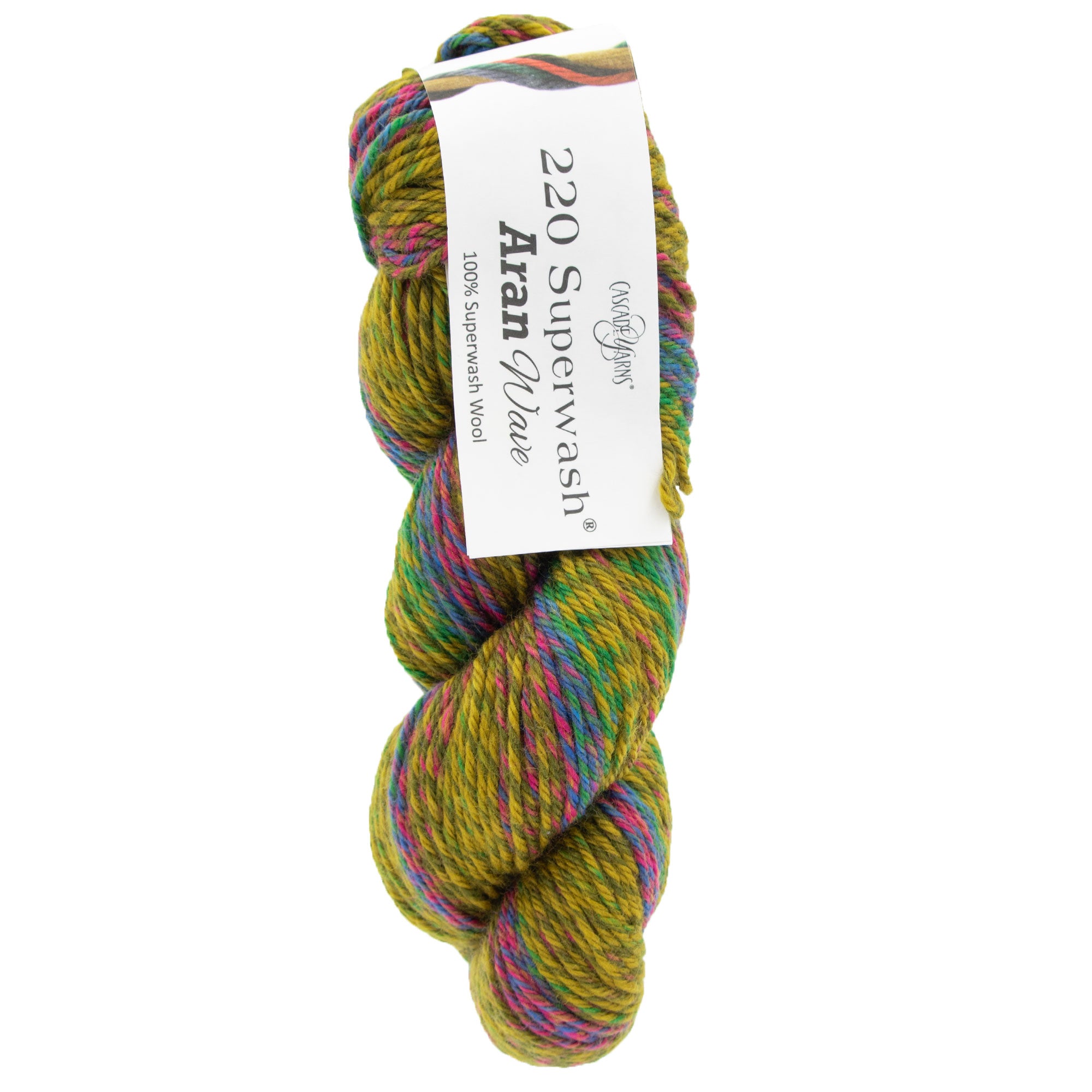 Cascade Yarns 220 Superwash Aran Wave Yarn - 119 Wildflower: Color - Shifting Aran - Weight Yarn