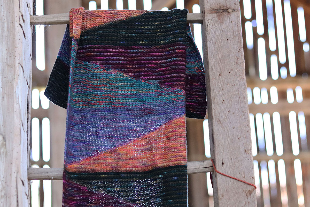 Koigu Pencil Box Collection 3.0 Patterns - Stunning Tri Shawl PDF Download for Colorful Knitting Fun