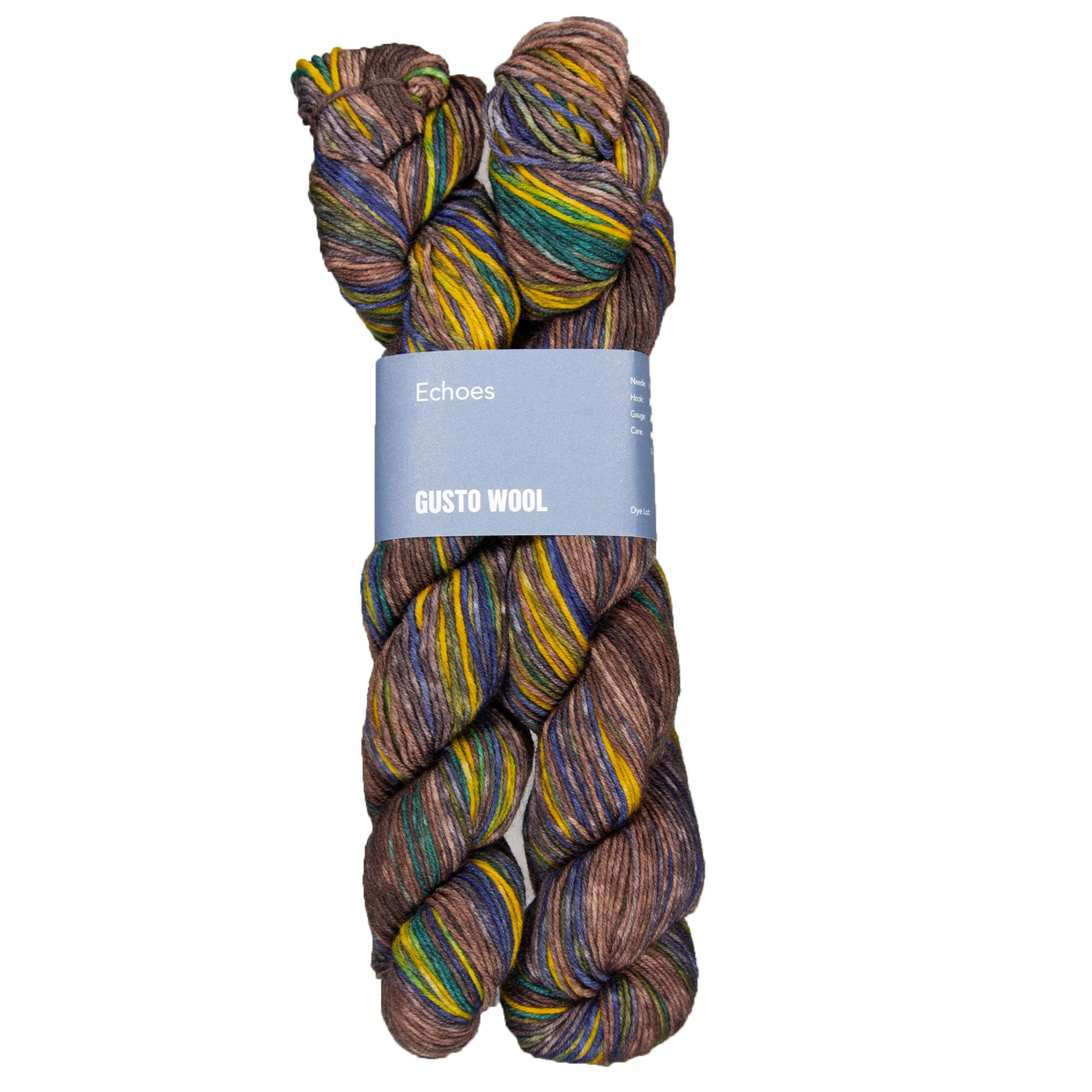 Gusto Wool Echoes Self - Striping Prismatic Sock Yarn - 1516